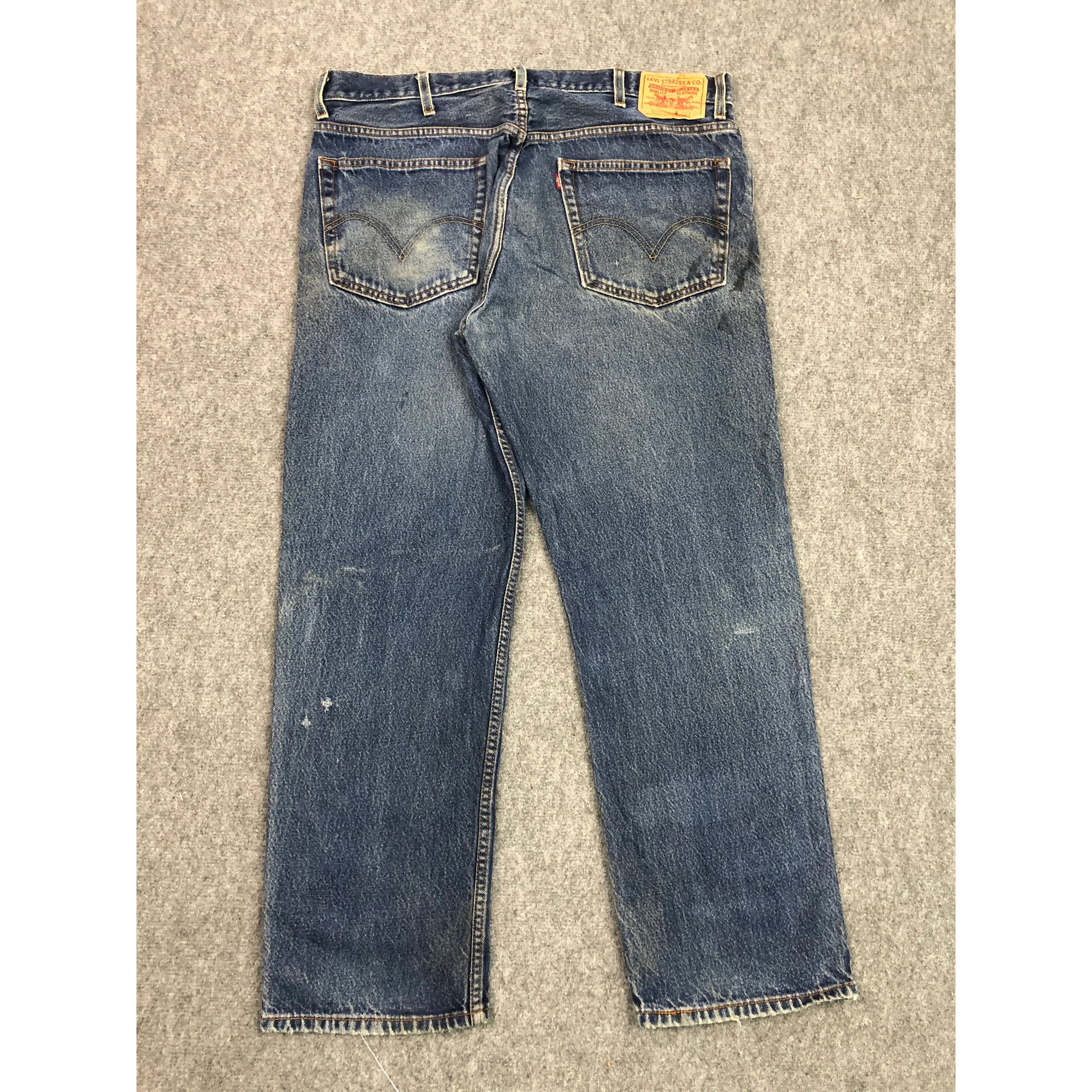 Levi's Vintage Levis 505 Regular Fit Faded Denim DP0347 Size US 39 - 2 Thumbnail