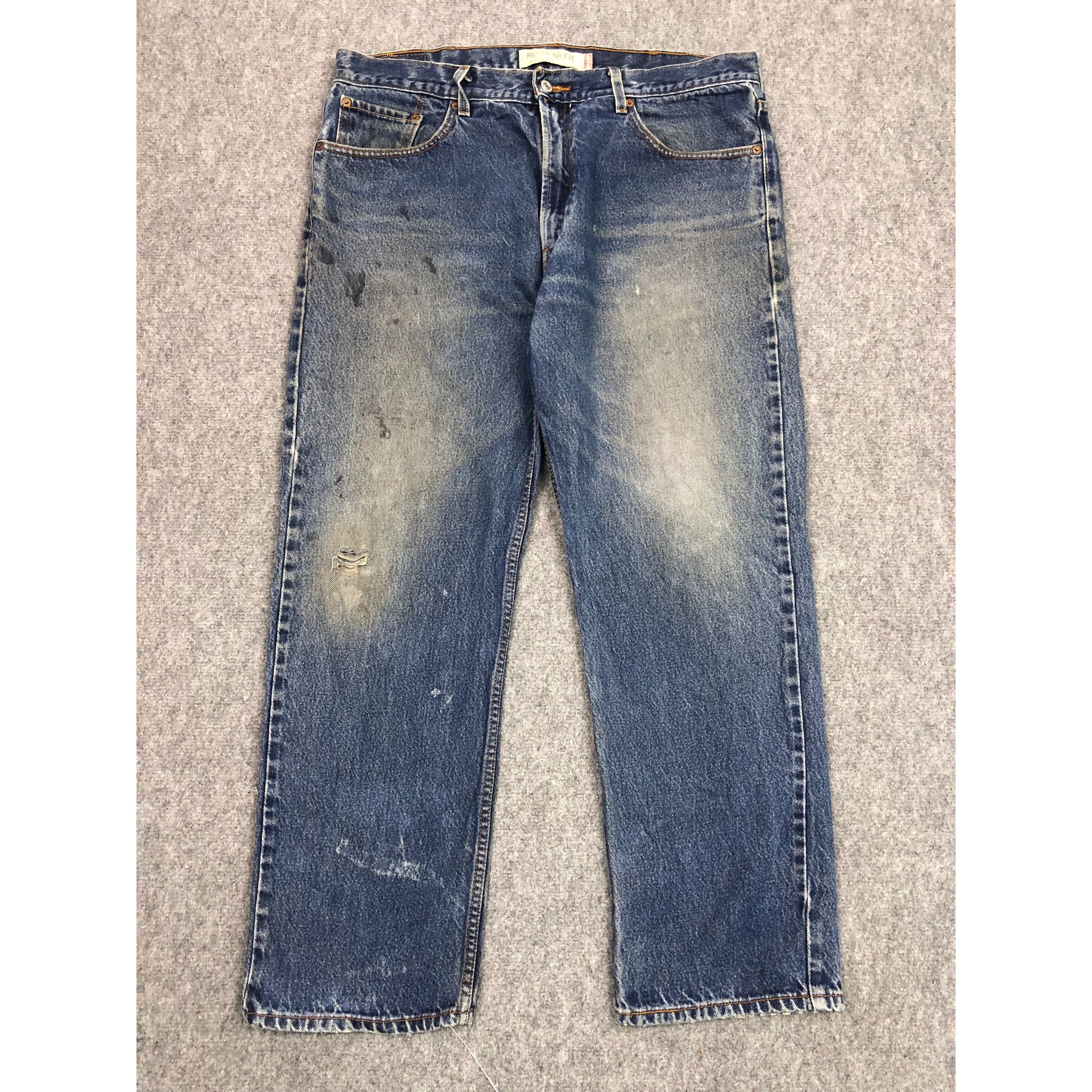 Levi's Vintage Levis 505 Regular Fit Faded Denim DP0347 Size US 39 - 1 Thumbnail