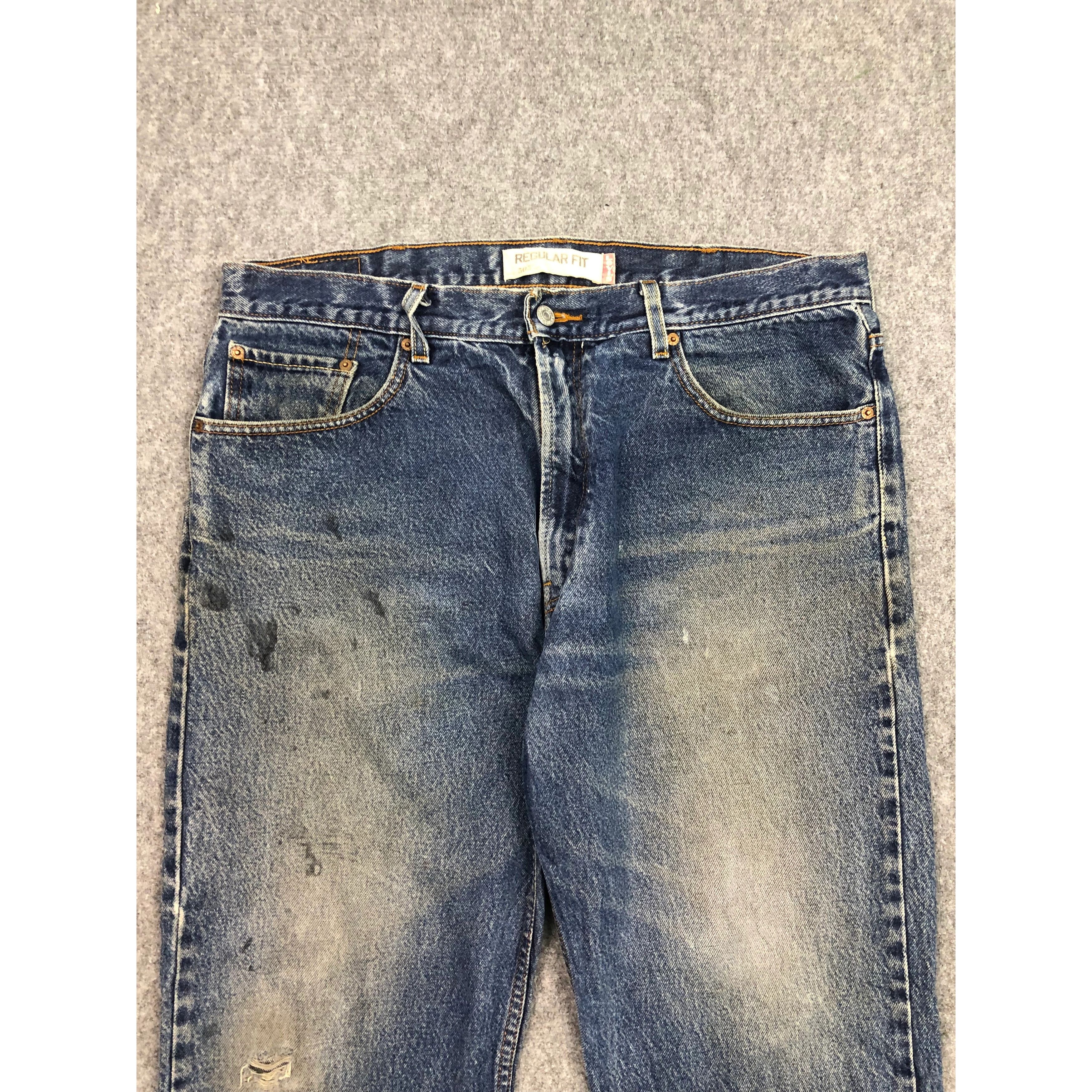 Levi's Vintage Levis 505 Regular Fit Faded Denim DP0347 Size US 39 - 3 Thumbnail