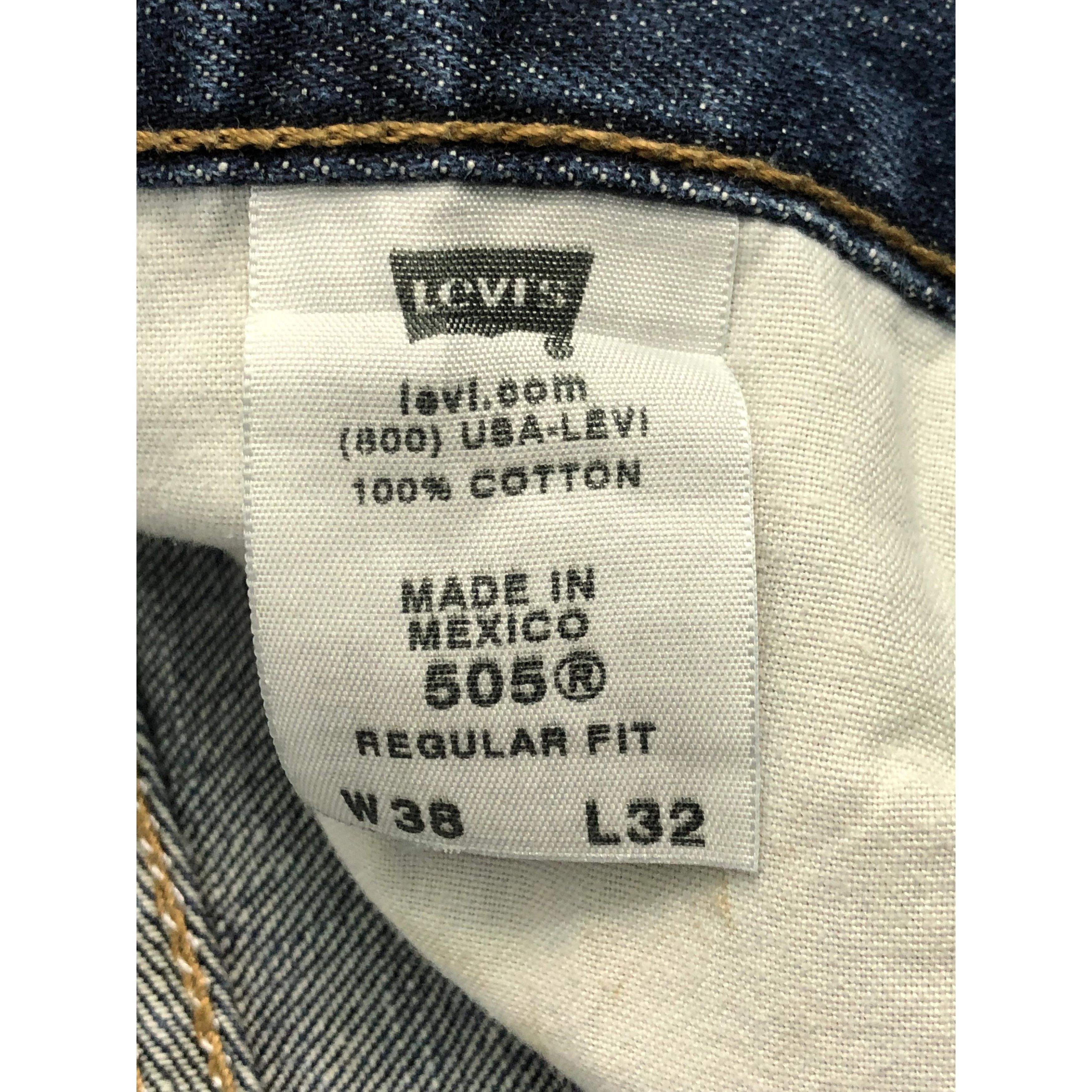 Levi's Vintage Levis 505 Regular Fit Blue Denim DP0339 Size US 40 / EU 56 - 8 Thumbnail