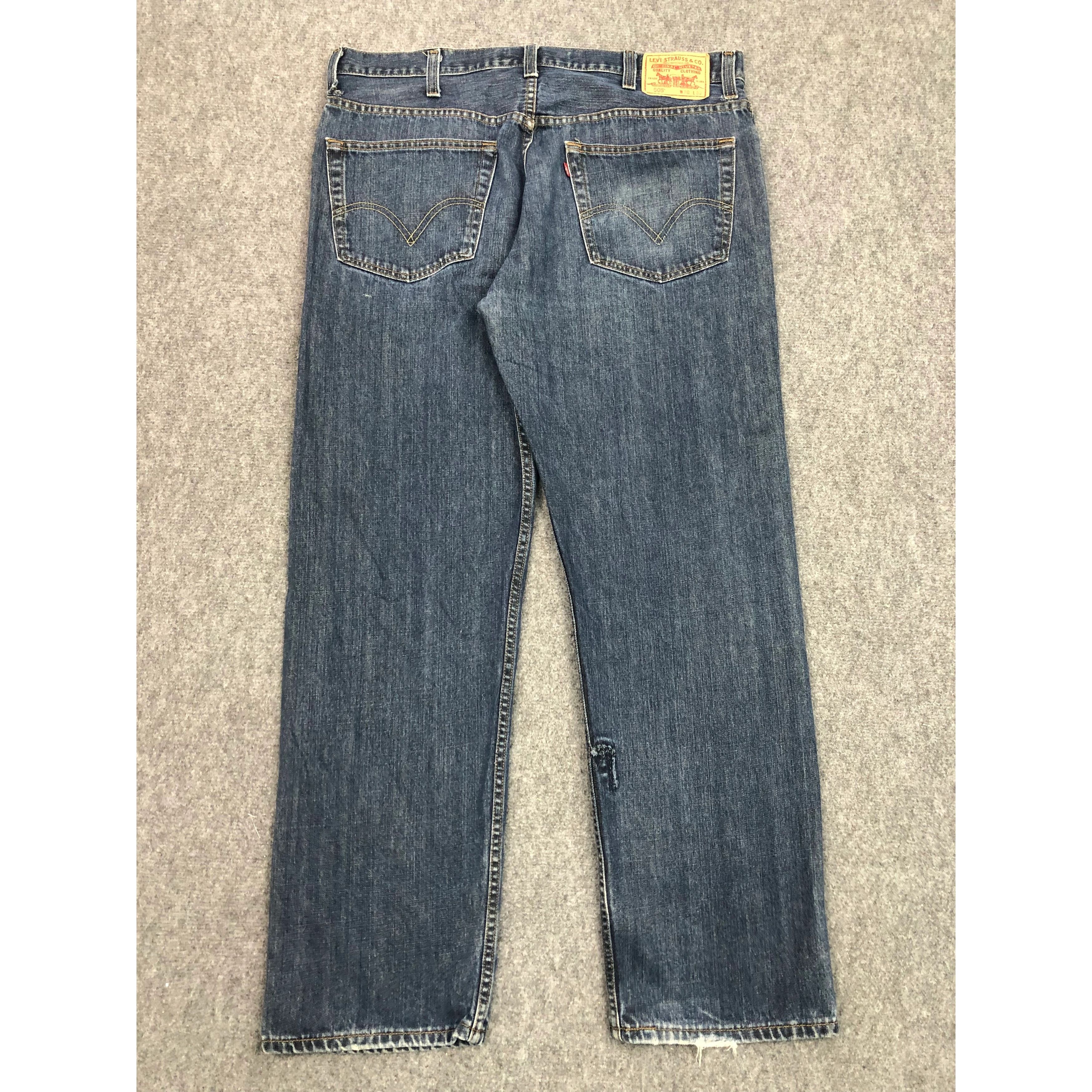 Levi's Vintage Levis 505 Regular Fit Blue Denim DP0339 Size US 40 / EU 56 - 2 Thumbnail