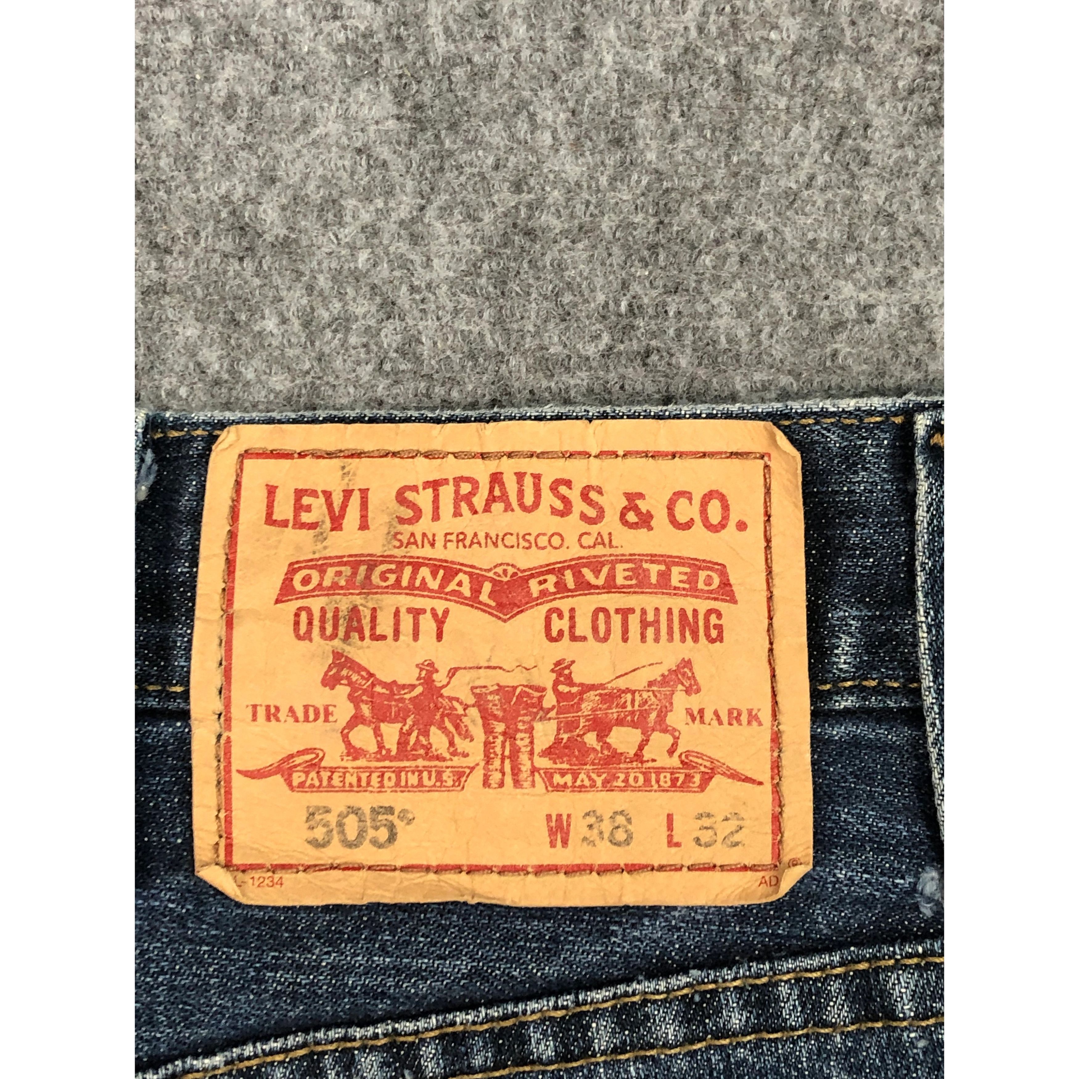 Levi's Vintage Levis 505 Regular Fit Blue Denim DP0339 Size US 40 / EU 56 - 5 Thumbnail