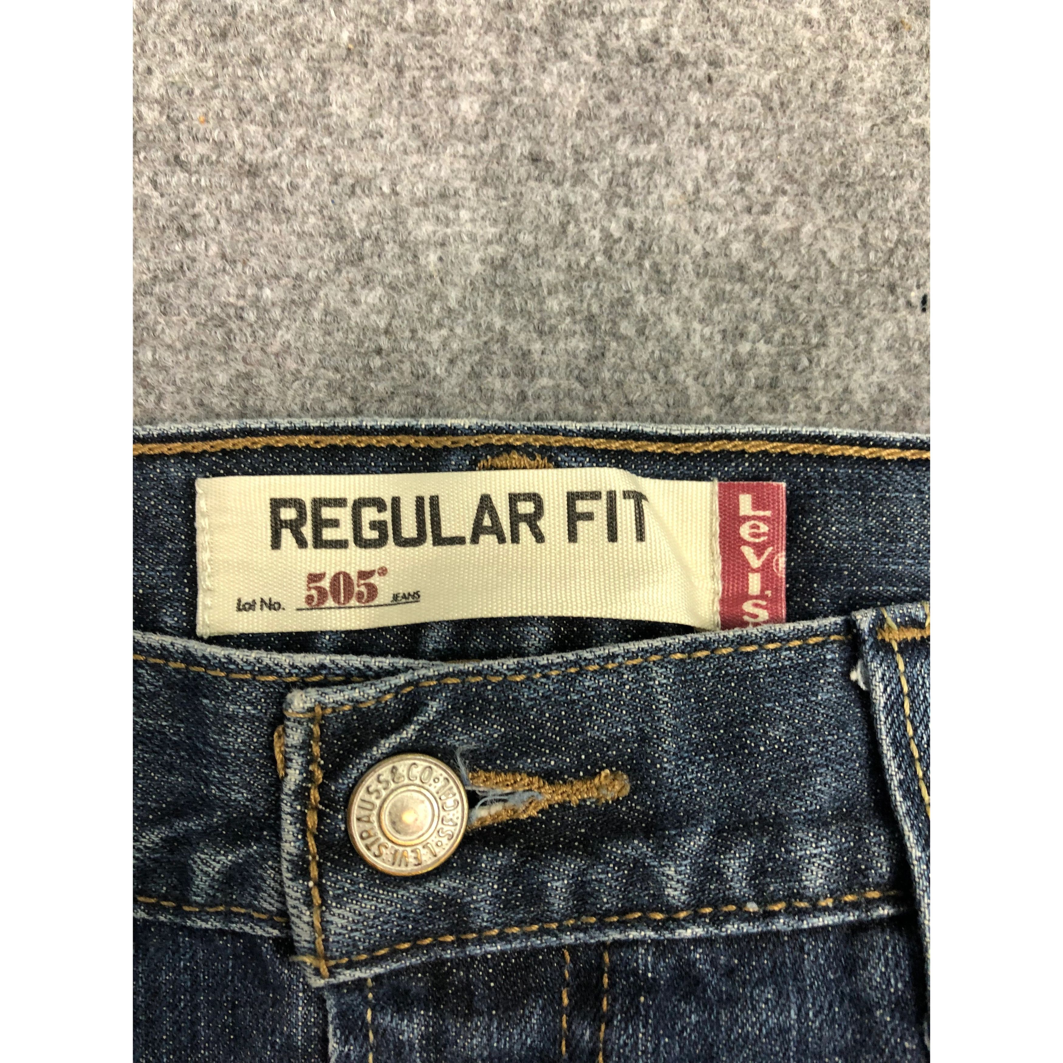 Levi's Vintage Levis 505 Regular Fit Blue Denim DP0339 Size US 40 / EU 56 - 6 Thumbnail