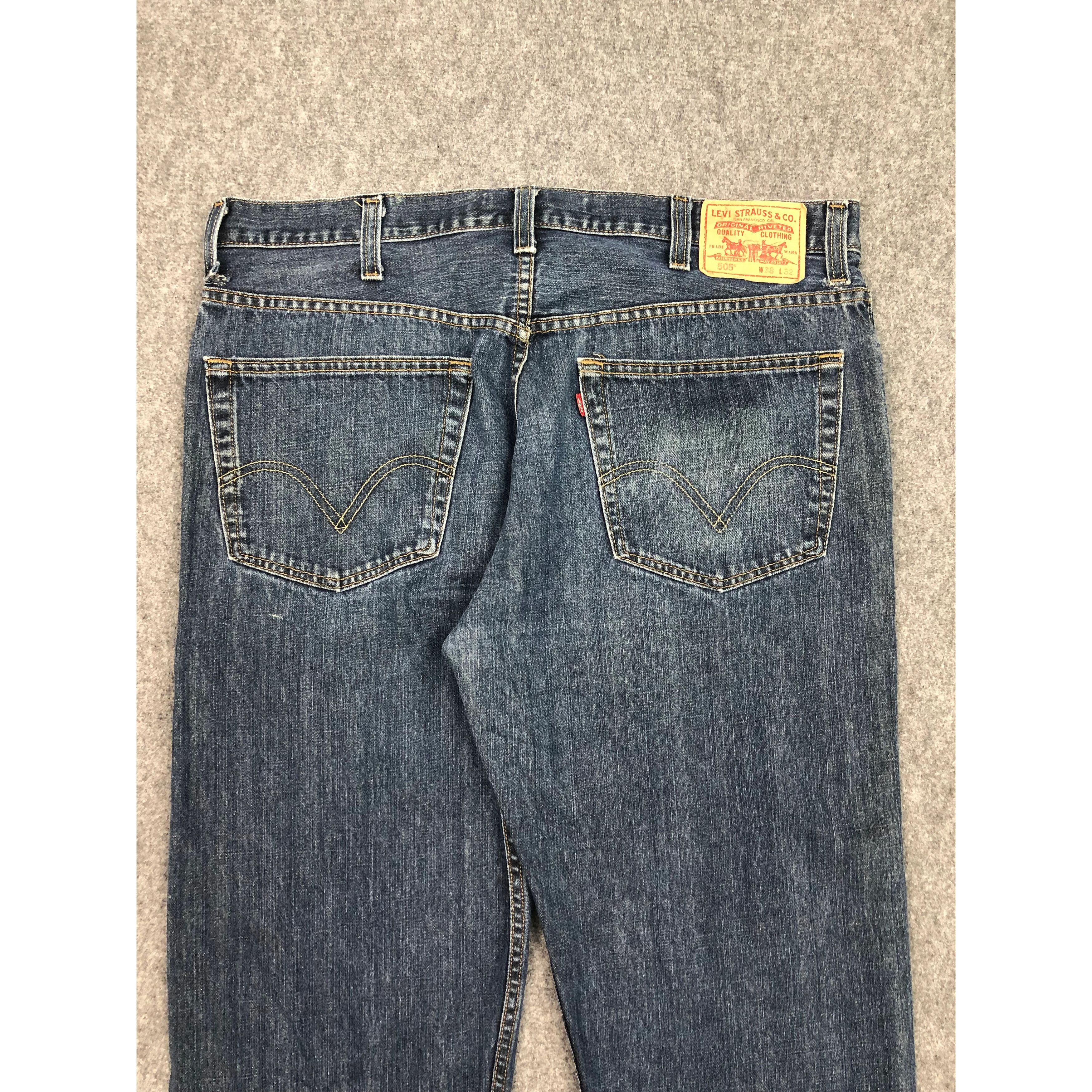 Levi's Vintage Levis 505 Regular Fit Blue Denim DP0339 Size US 40 / EU 56 - 4 Thumbnail