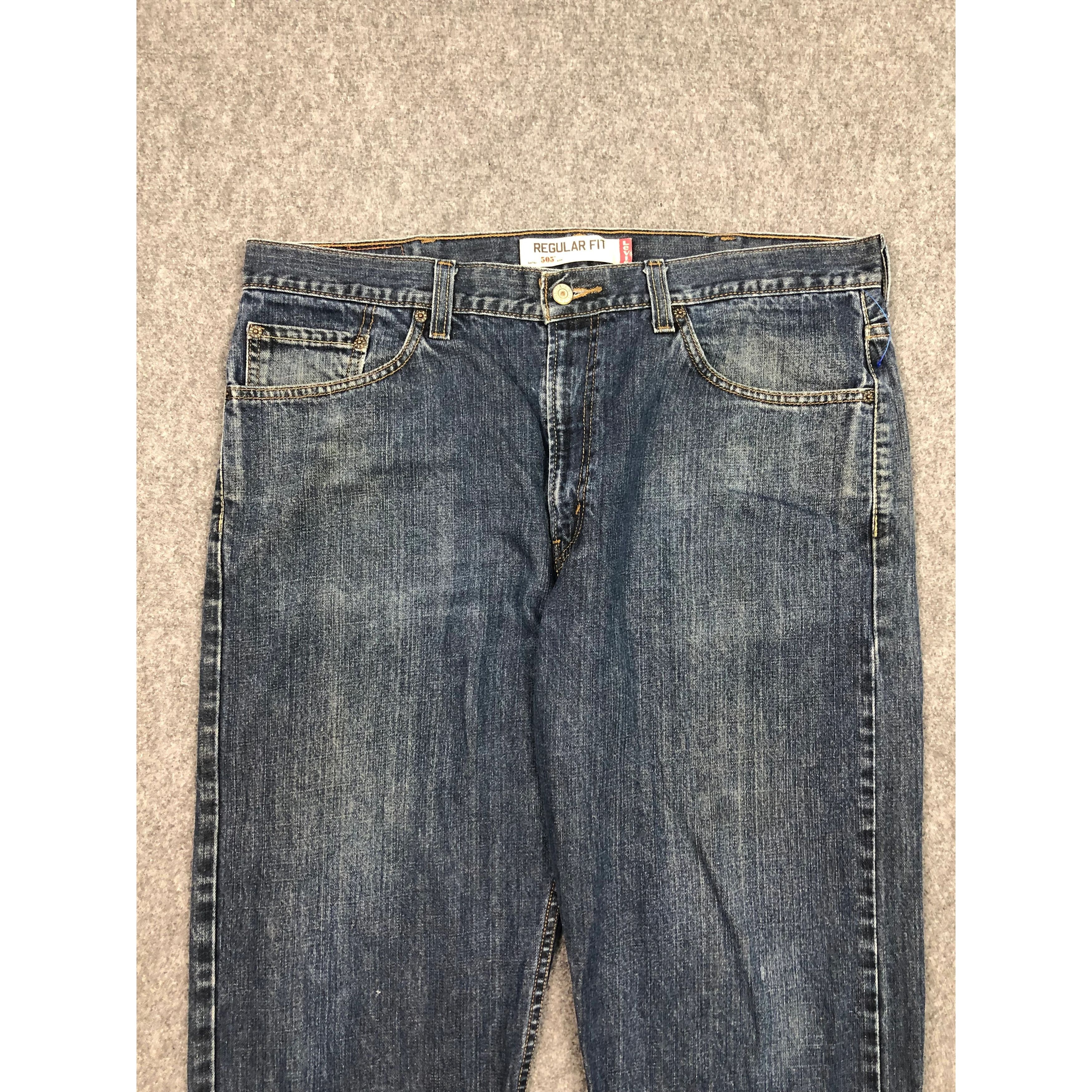 Levi's Vintage Levis 505 Regular Fit Blue Denim DP0339 Size US 40 / EU 56 - 3 Thumbnail