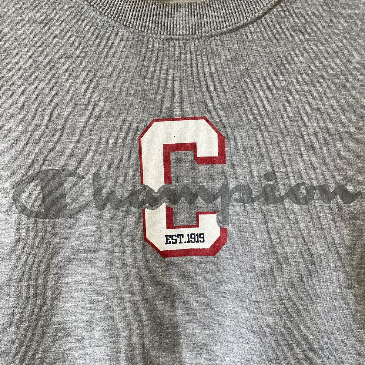Champion Vintage 90’s Champion Big Logo Crewneck Sweatshirt Size XL Size US XL / EU 56 / 4 - 5 Thumbnail