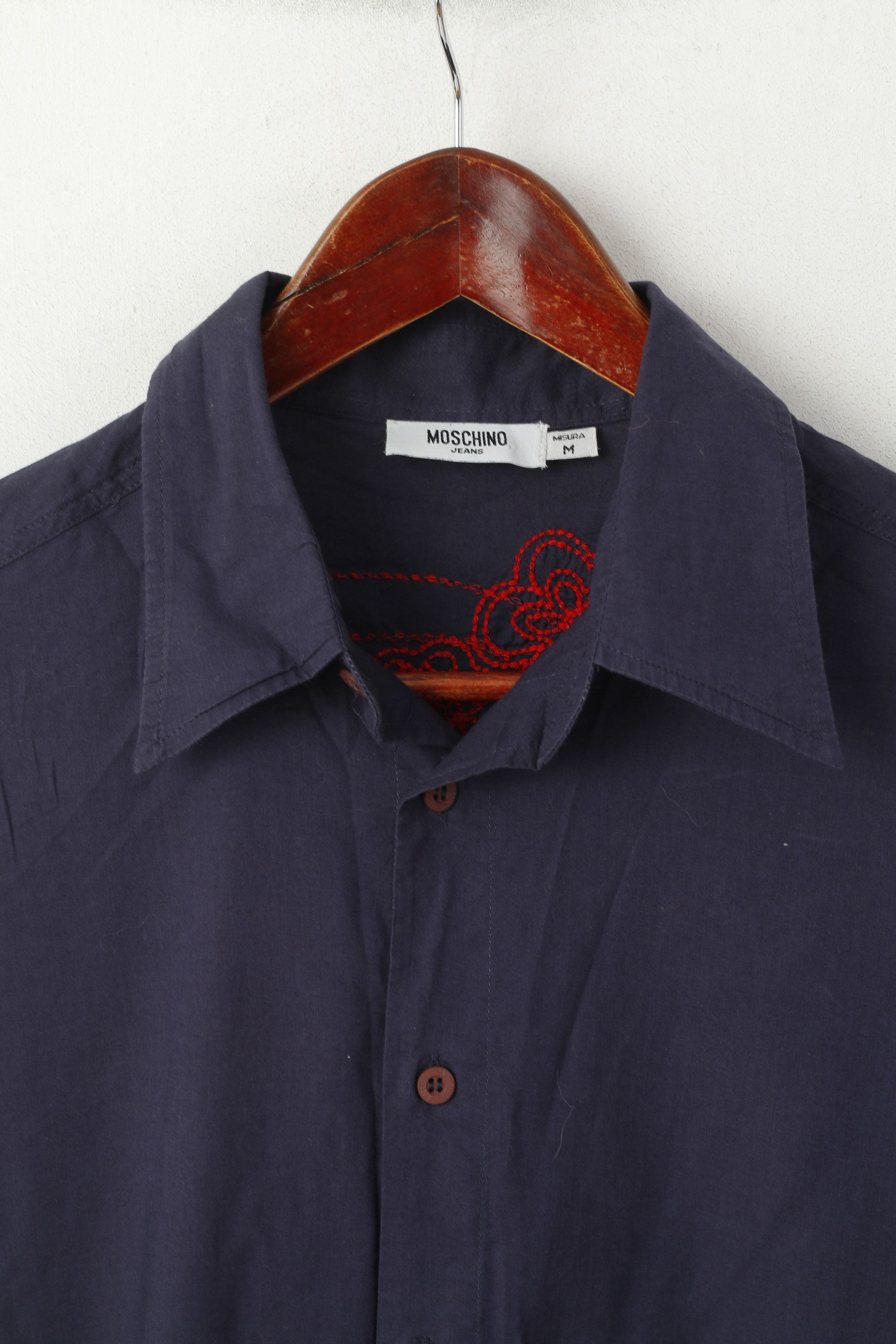 Moschino Moschino Jeans Men M Casual Shirt Navy Emroidered 2369 Size US M / EU 48-50 / 2 - 3 Thumbnail