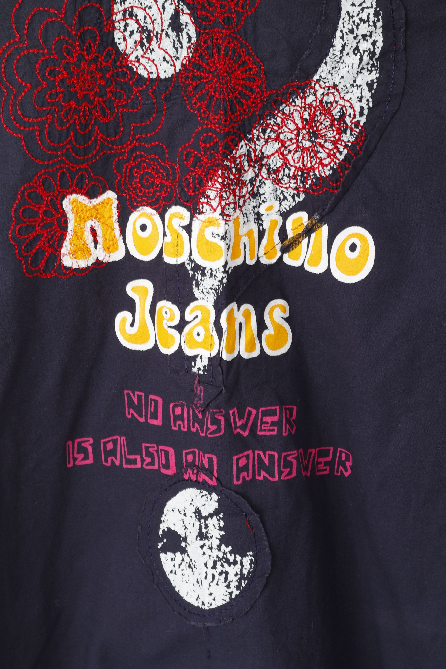 Moschino Moschino Jeans Men M Casual Shirt Navy Emroidered 2369 Size US M / EU 48-50 / 2 - 8 Thumbnail