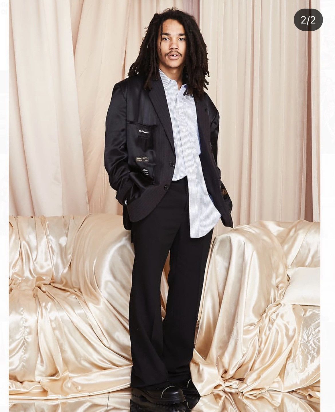 Vetements inside out oversized blazer