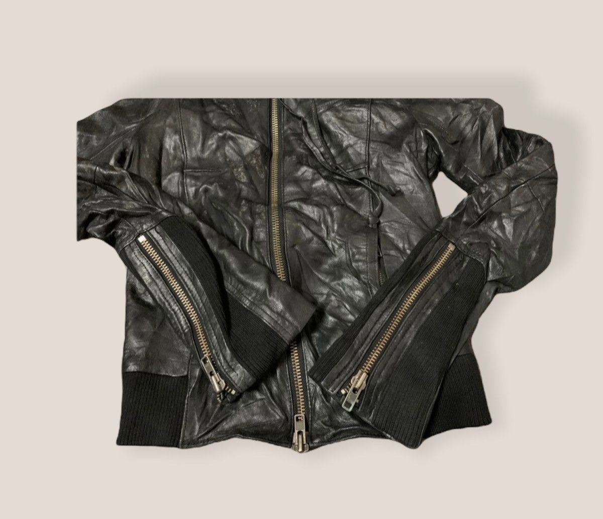 Japanese Brand Vintage Leather Jacket - Moussy jacket Size US S / EU 44-46 / 1 - 4 Thumbnail