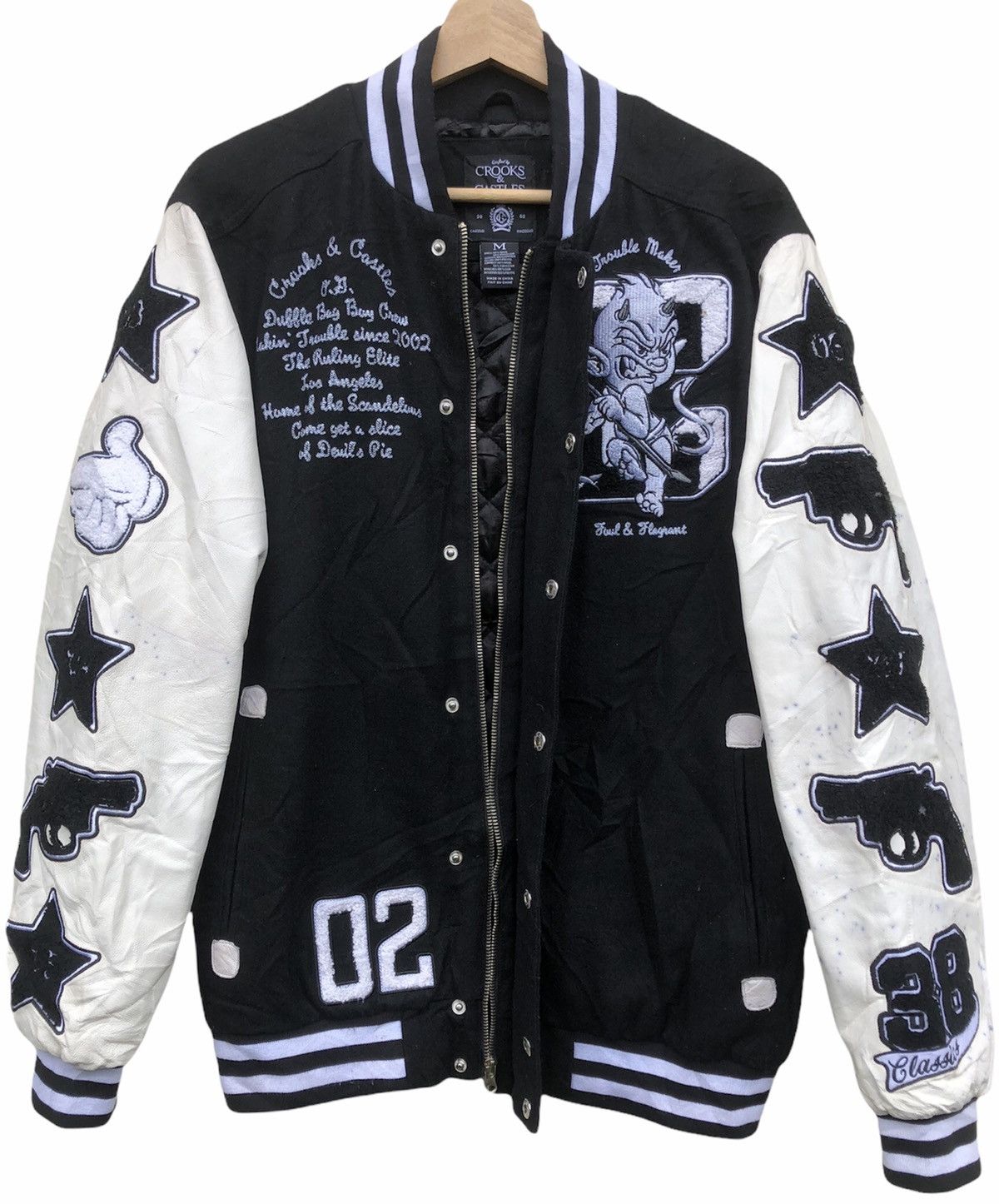 Crooks and castles online letterman jacket