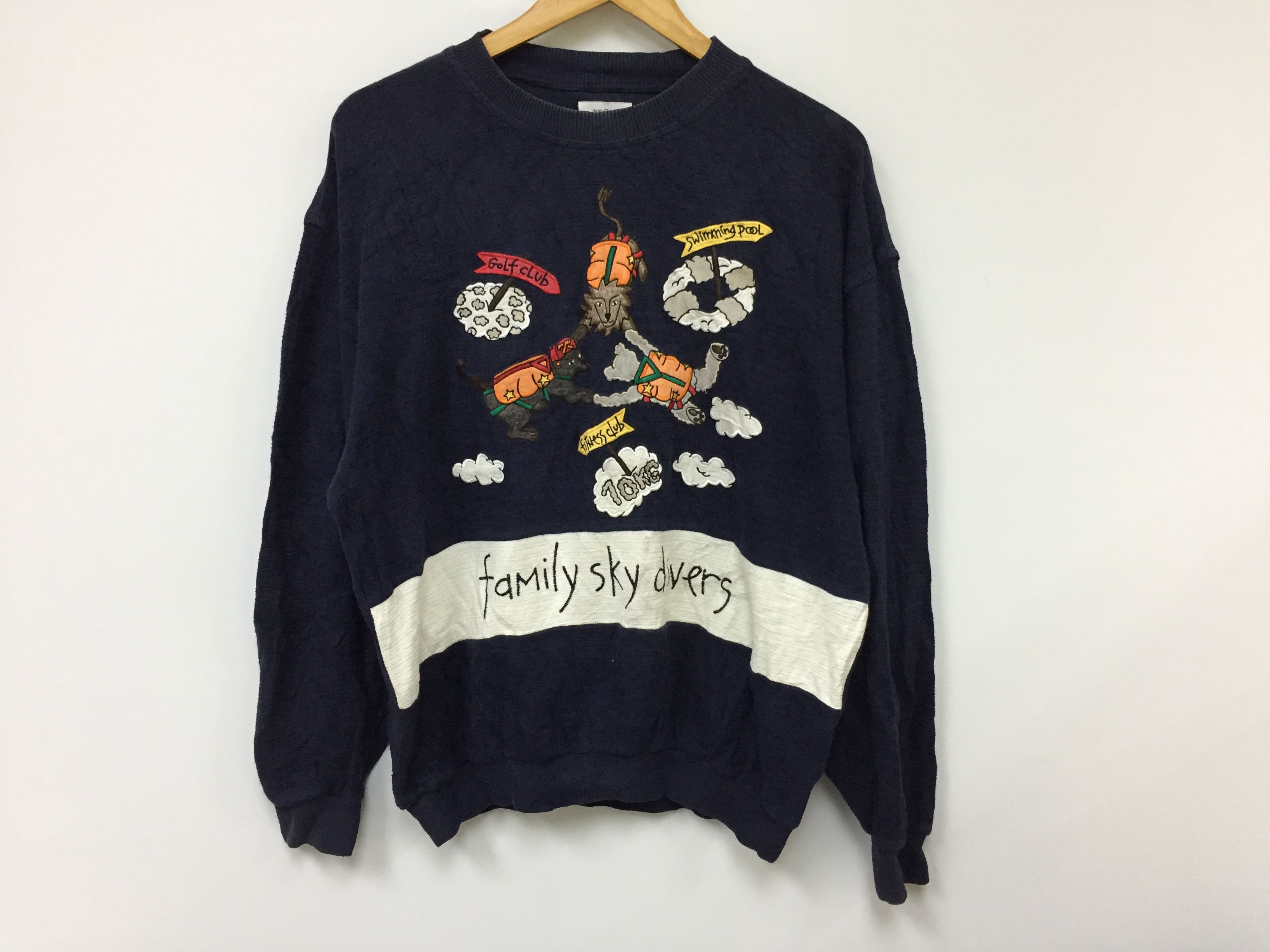 Jean Charles De Castelbajac Vtg Castelbajac Sport embroidered Family Sky Divers Size US M / EU 48-50 / 2 - 4 Thumbnail