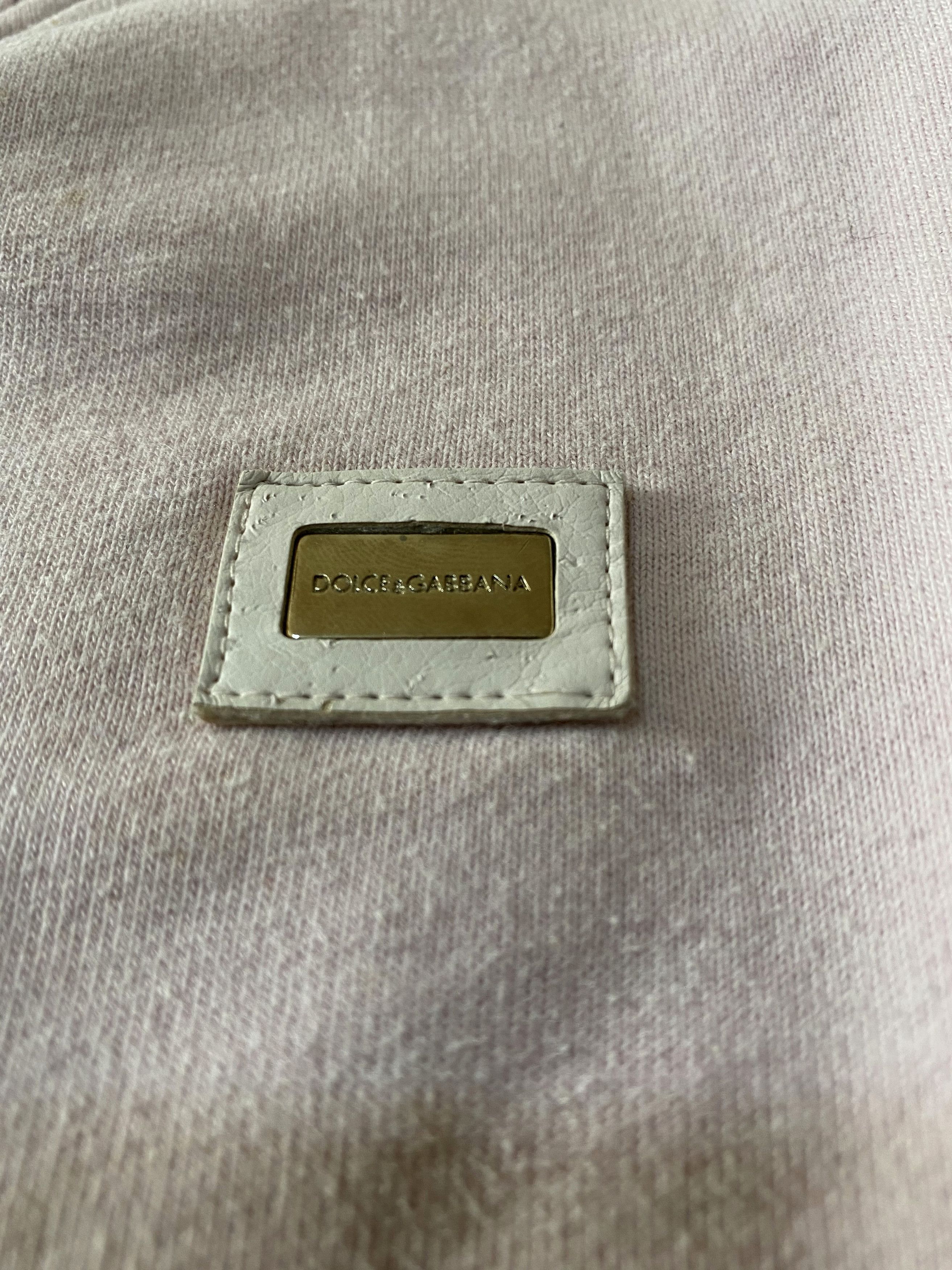 Dolce & Gabbana Dolce Gabbana D&G Pink Cotton Sweatshirt Leather Metal Logo Size US XS / EU 42 / 0 - 4 Thumbnail