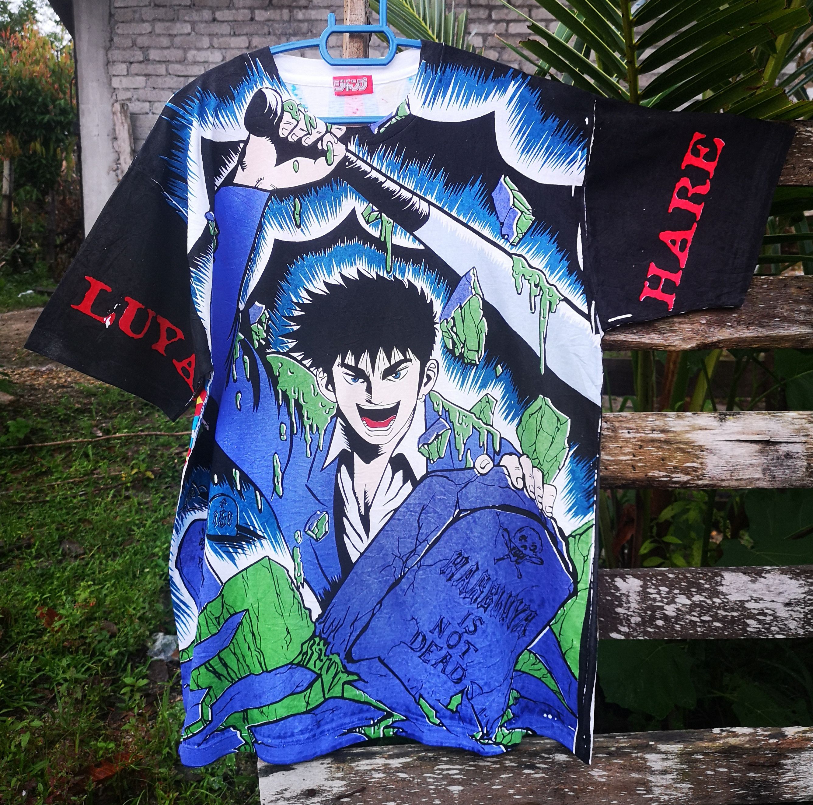 Anime 🔥Rare🔥90s Vintage Japan Anima HARELUYA OVERPRINT Size US M / EU 48-50 / 2 - 1 Thumbnail