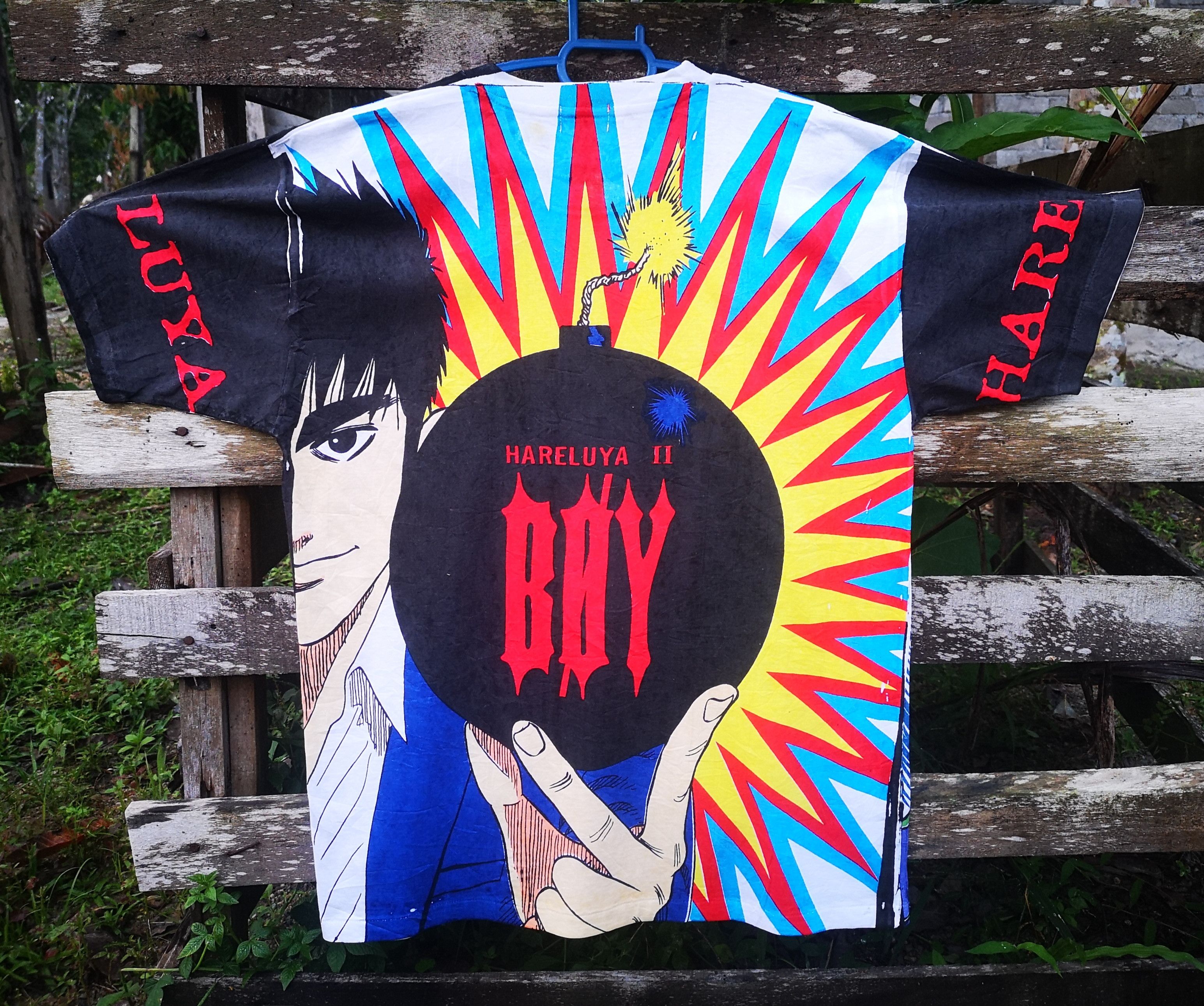 Anime 🔥Rare🔥90s Vintage Japan Anima HARELUYA OVERPRINT Size US M / EU 48-50 / 2 - 2 Thumbnail