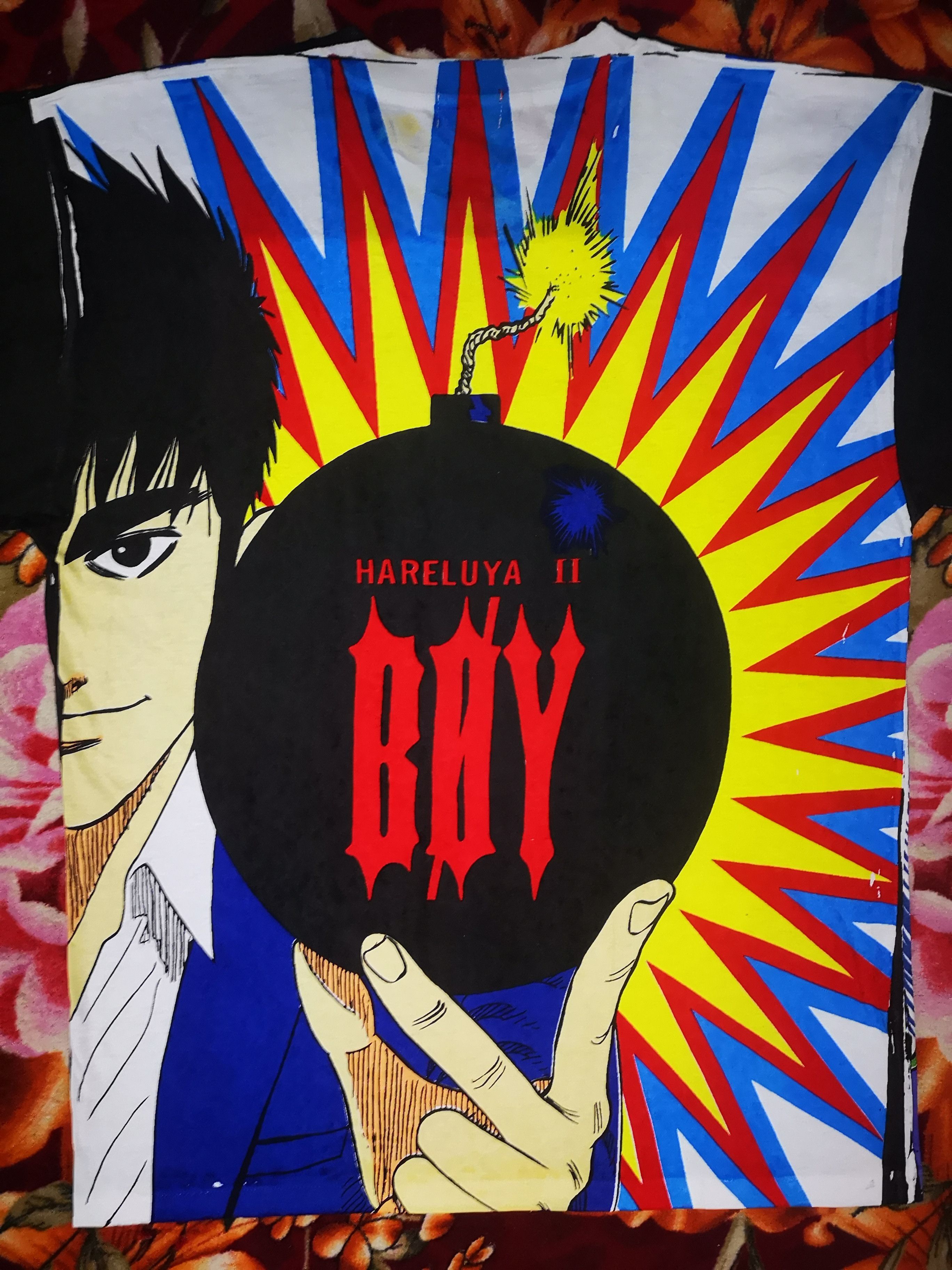 Anime 🔥Rare🔥90s Vintage Japan Anima HARELUYA OVERPRINT Size US M / EU 48-50 / 2 - 6 Thumbnail