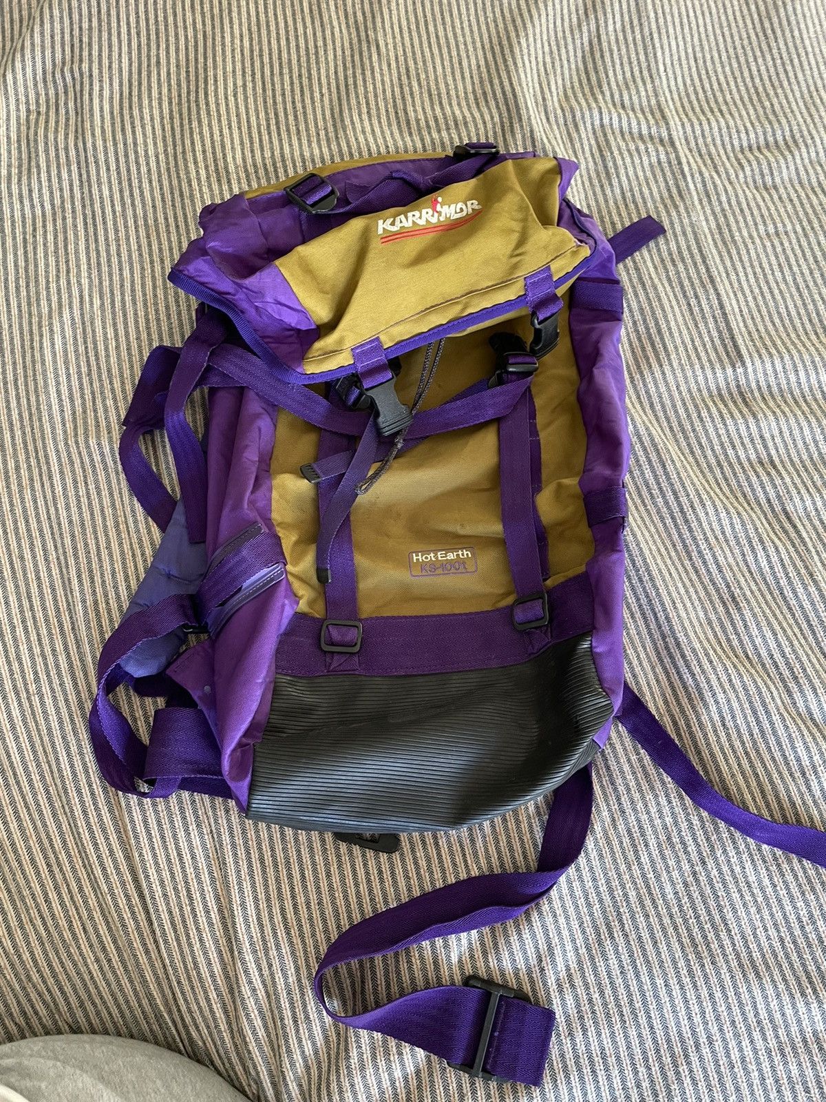 Vintage Vintage Karrimor hot earth backpack purple and mustard. Grailed