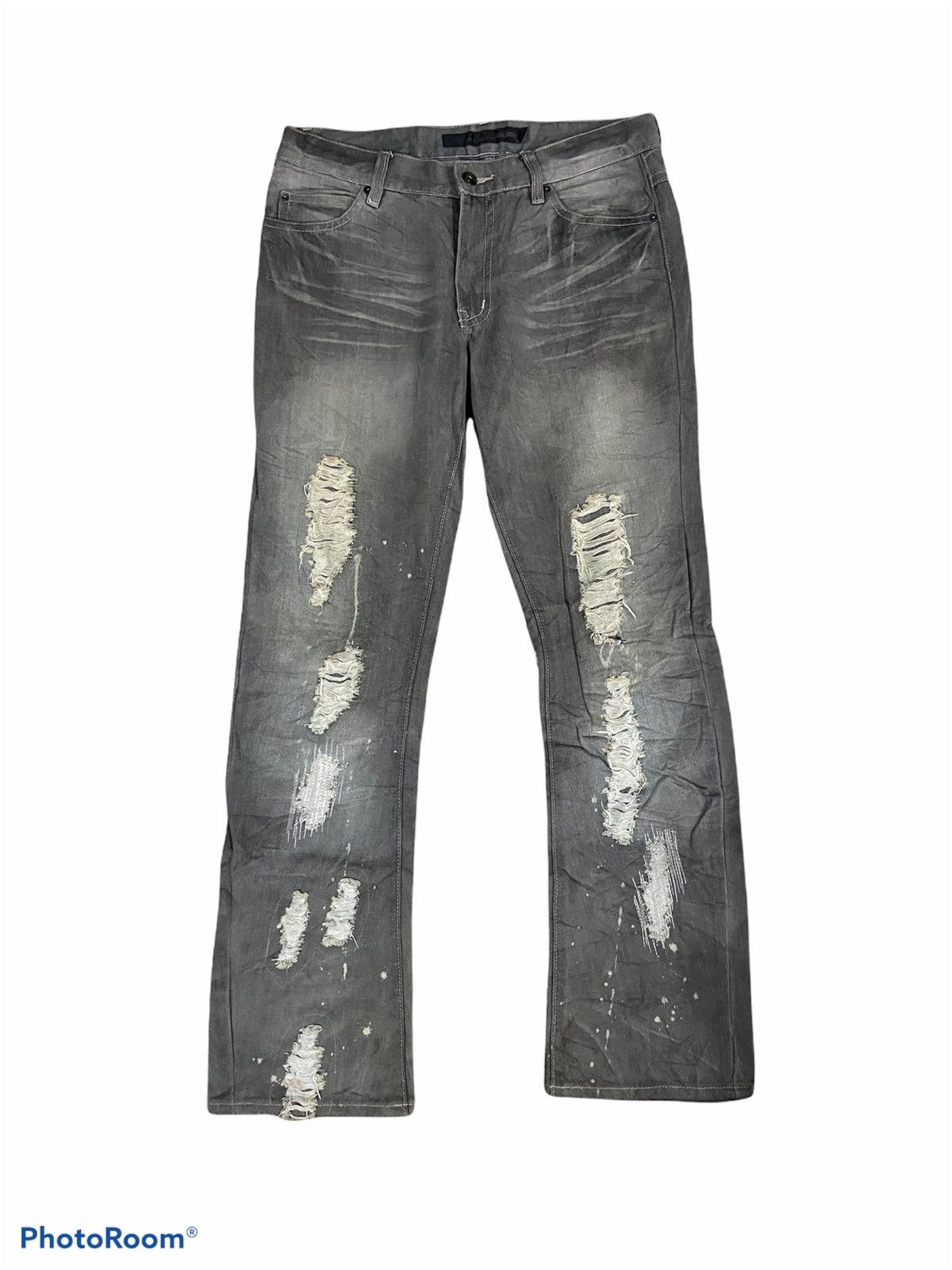 Japanese Brand × Vintage Japanese Schussel Denim Distressed Punk Style Jeans Size US 30 / EU 46 - 1 Thumbnail