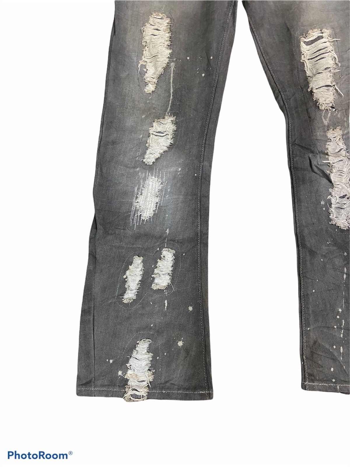 Japanese Brand × Vintage Japanese Schussel Denim Distressed Punk Style Jeans Size US 30 / EU 46 - 2 Thumbnail