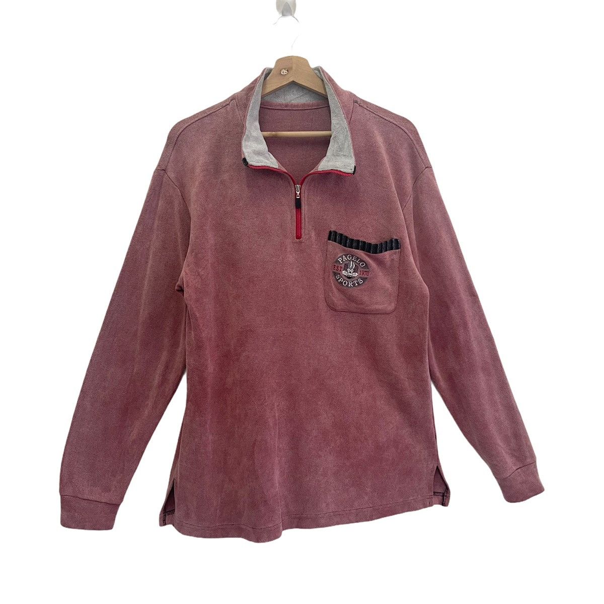 Japanese Brand Pagelo Sports Halfzip Crewneck Sweatshirt Size M Size US M / EU 48-50 / 2 - 2 Thumbnail