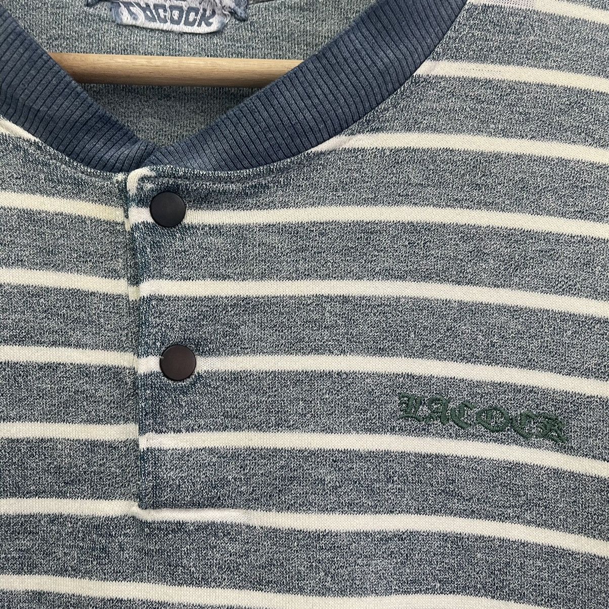 Vintage Vintage 90s Stripe Button Up Crewneck Sweatshirt Size M Size US M / EU 48-50 / 2 - 5 Thumbnail