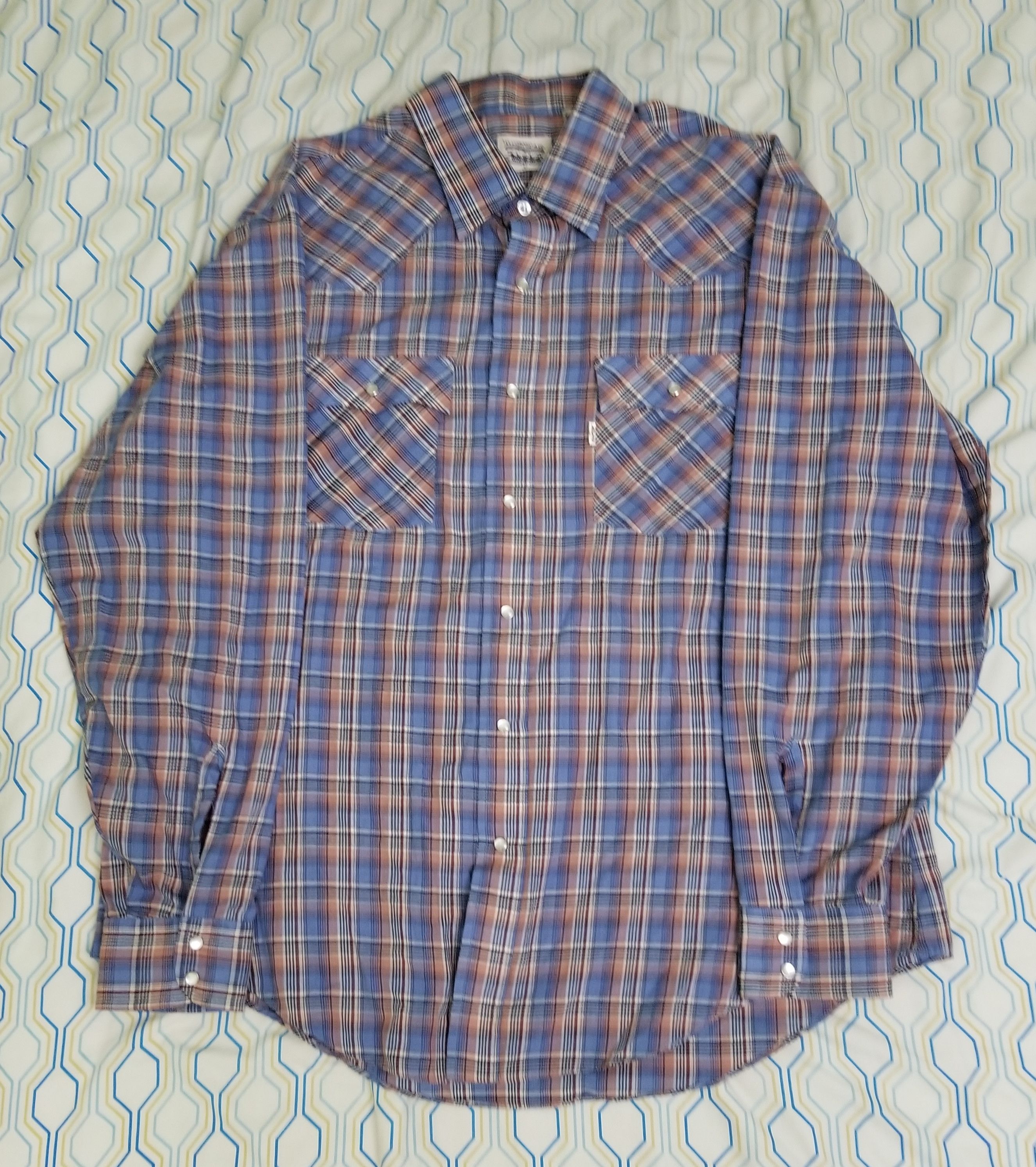 Vintage Vintage 80s 90s Levi's Pearl Snap Button Up Flannel Shirt Size US XL / EU 56 / 4 - 4 Thumbnail