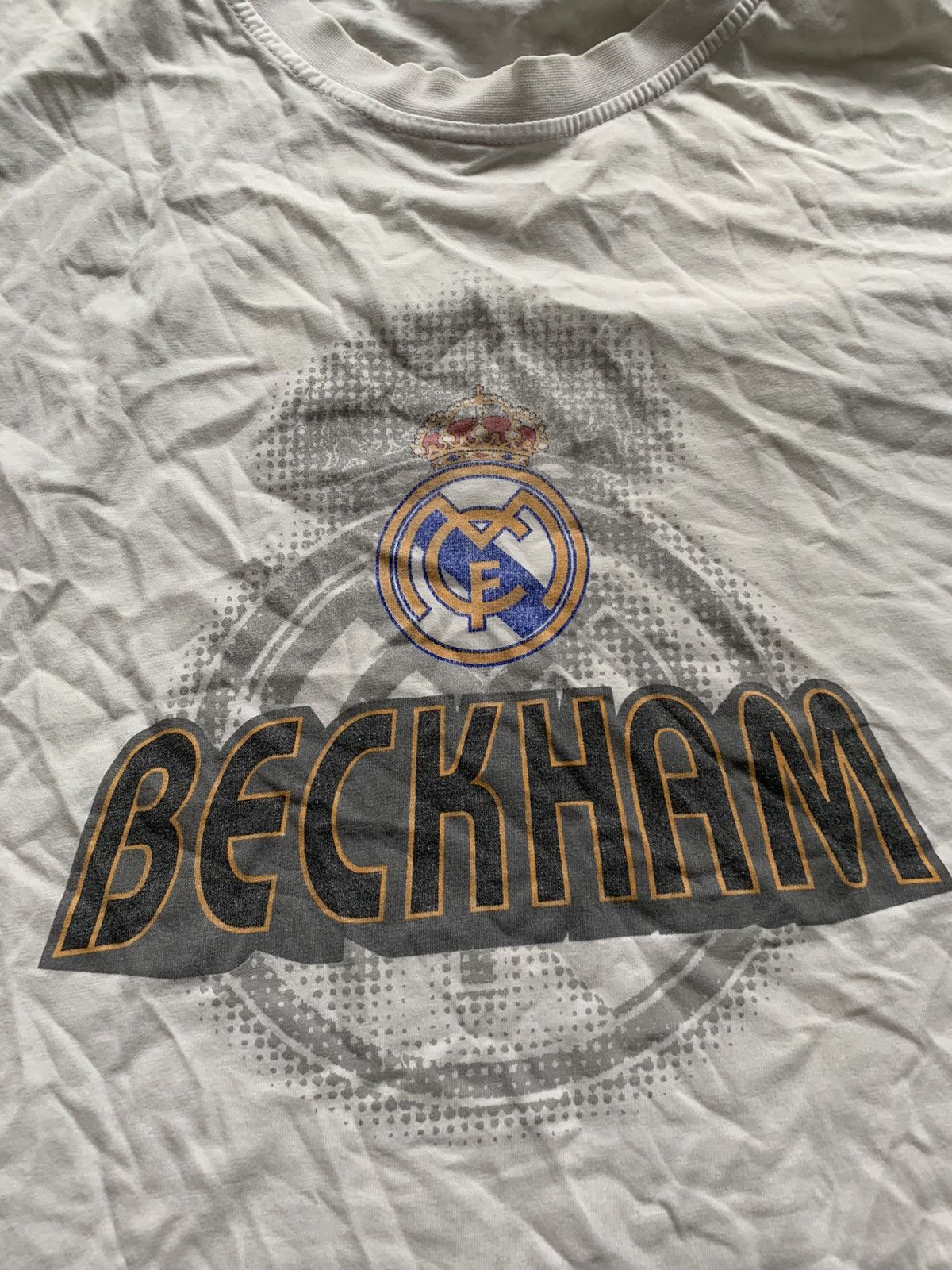 Adidas × David Beckham × Vintage Vintage Adidas Real Madrid beckham big logo tee Size US XL / EU 56 / 4 - 8 Thumbnail