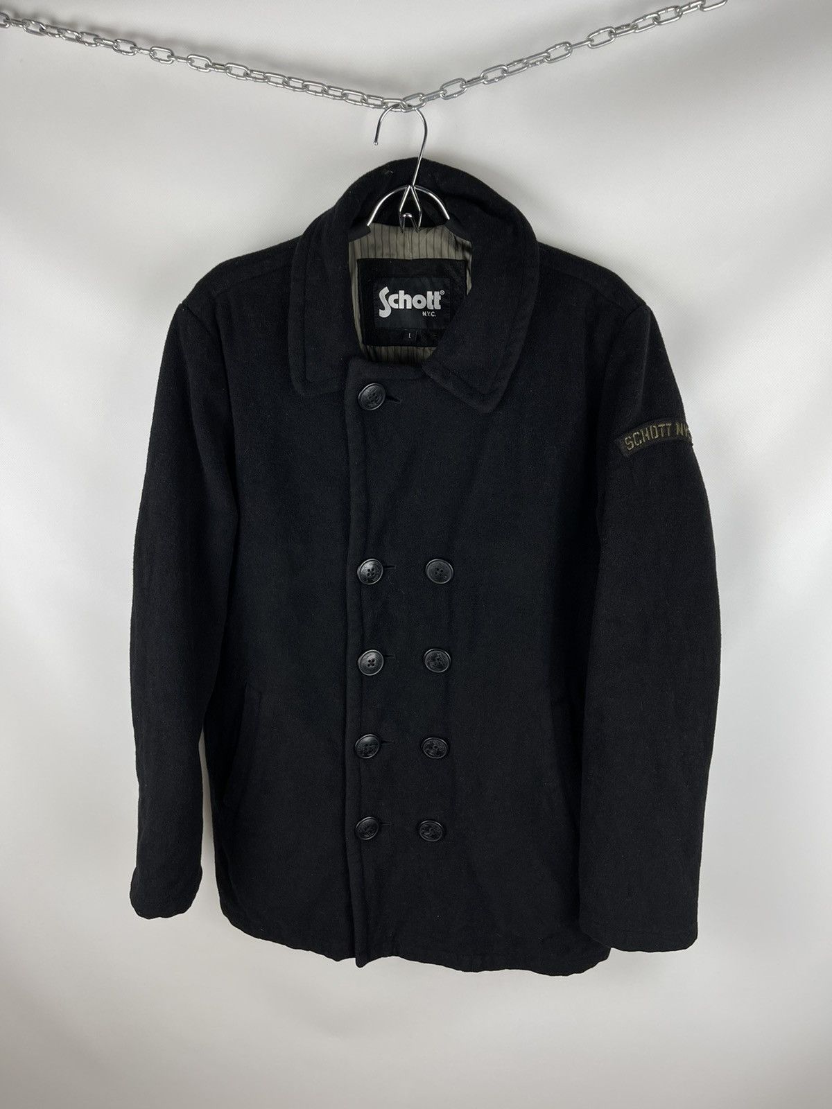 Schott NYC 740N M85 Skipper melton Wool Peacoat Jacket