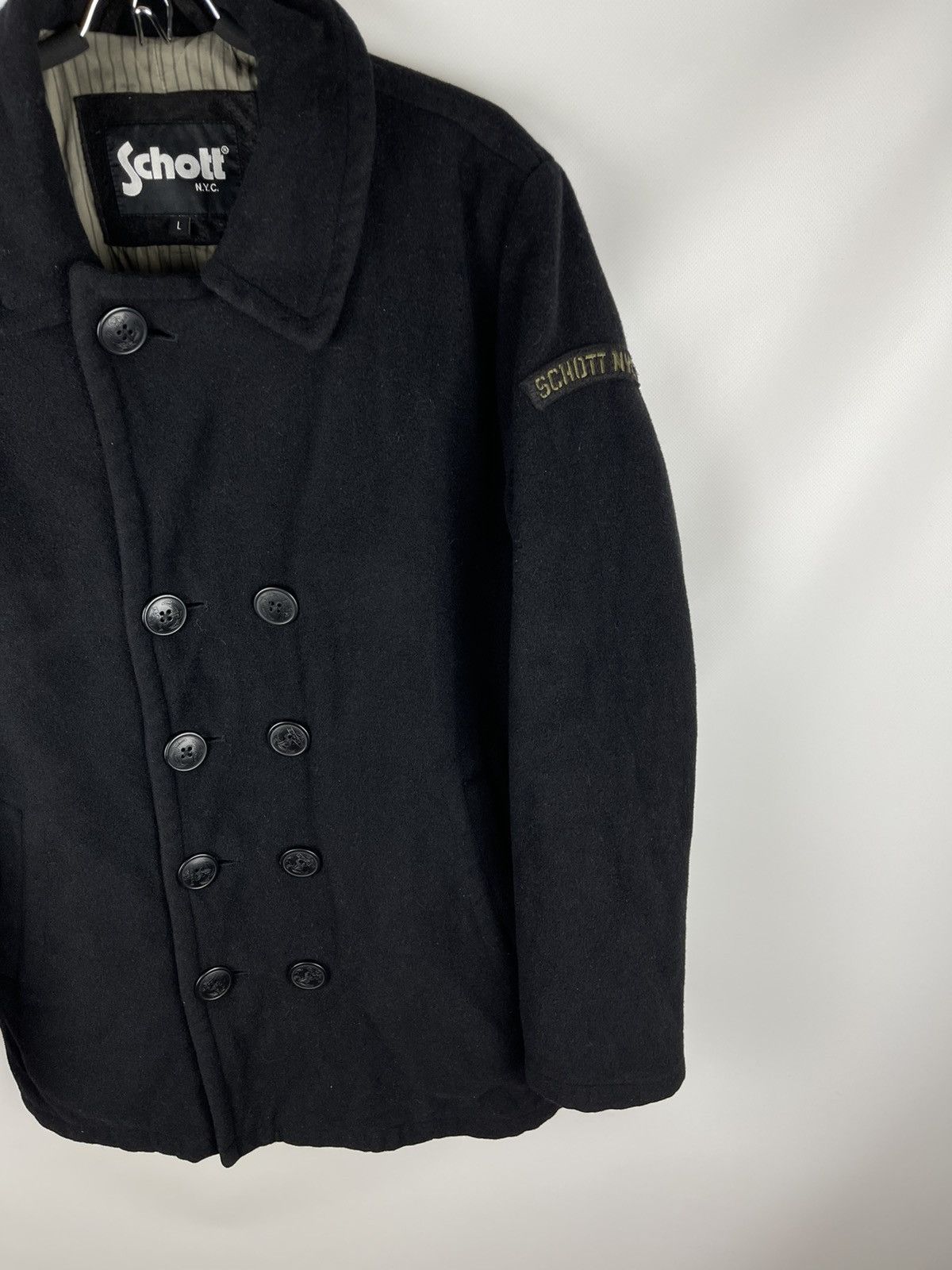 Schott Schott NYC 740N M85 Skipper melton Wool Peacoat Jacket Size US L / EU 52-54 / 3 - 4 Thumbnail