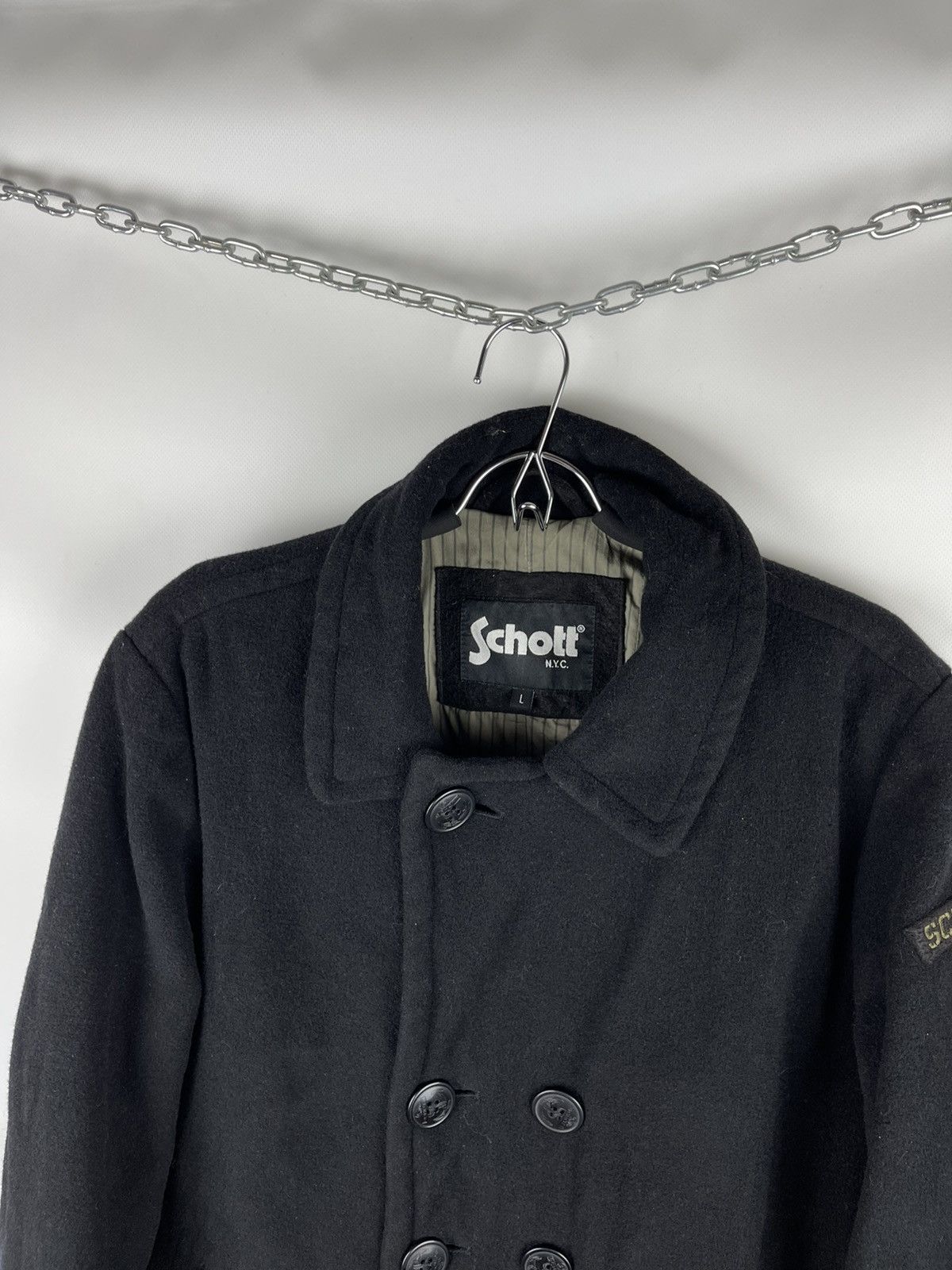 Schott NYC 740N M85 Skipper melton Wool Peacoat Jacket