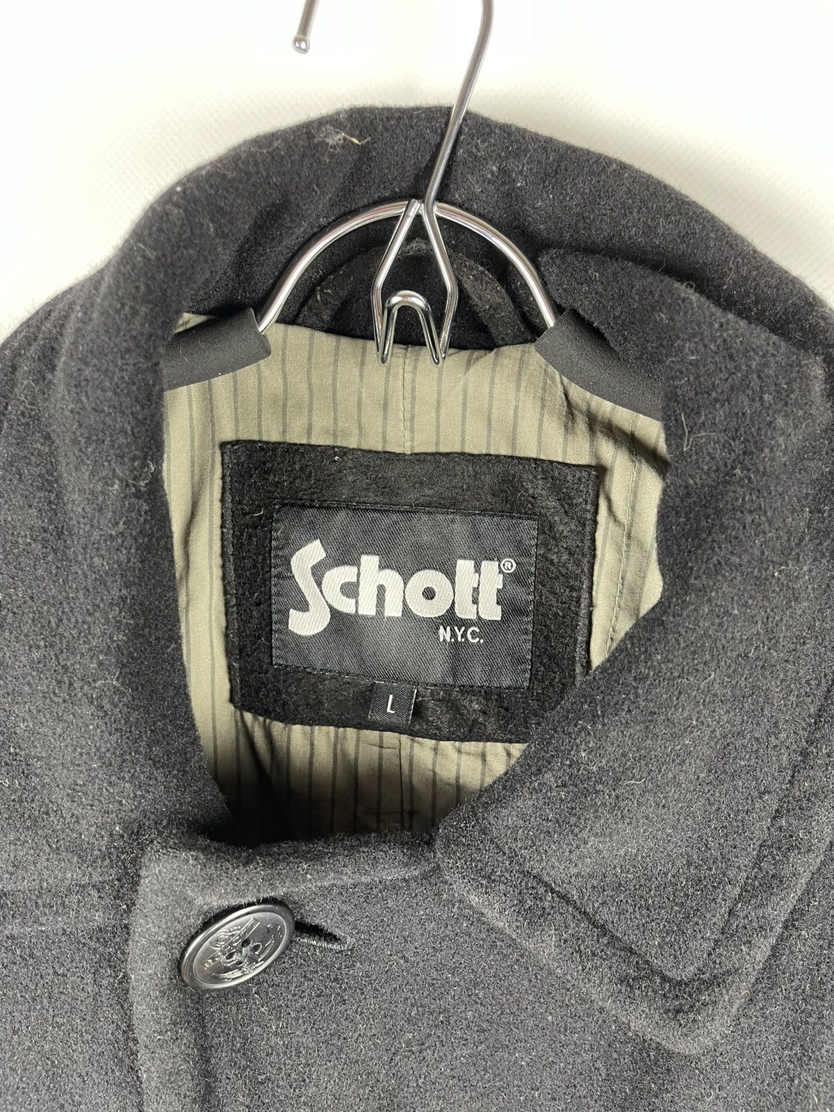 Schott Schott NYC 740N M85 Skipper melton Wool Peacoat Jacket Size US L / EU 52-54 / 3 - 6 Thumbnail