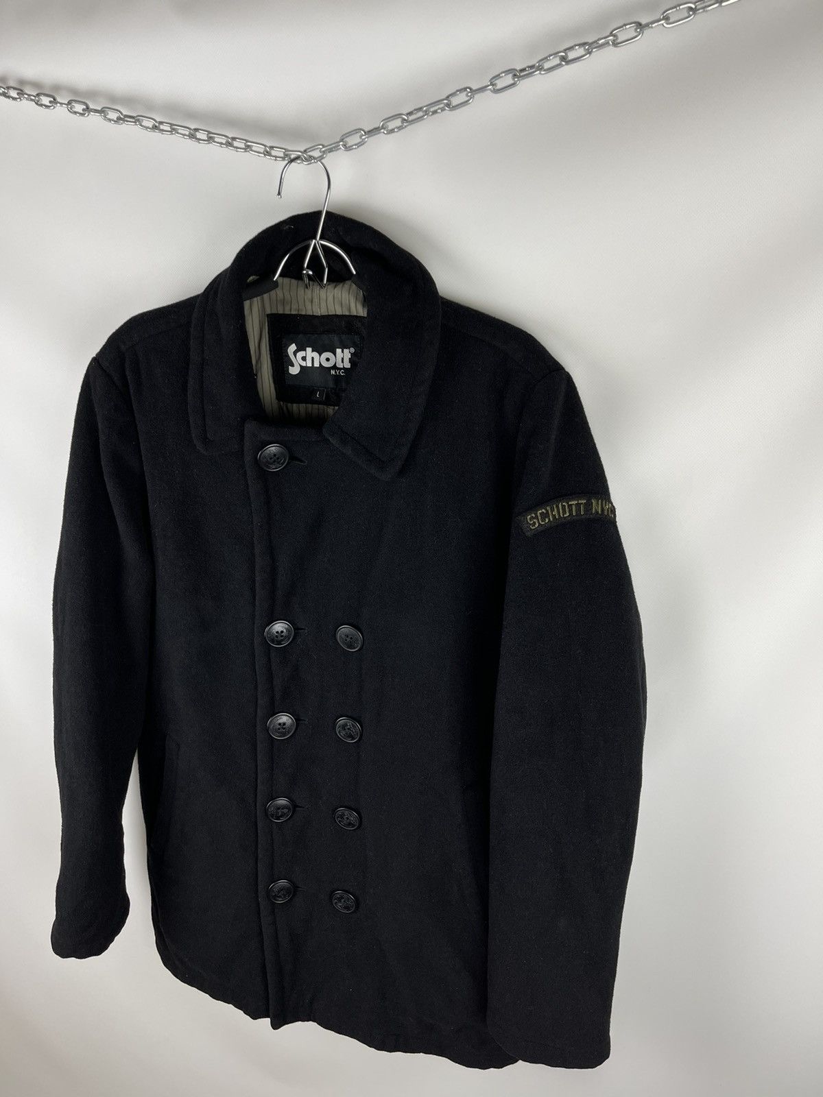 Schott Schott NYC 740N M85 Skipper melton Wool Peacoat Jacket Size US L / EU 52-54 / 3 - 5 Thumbnail