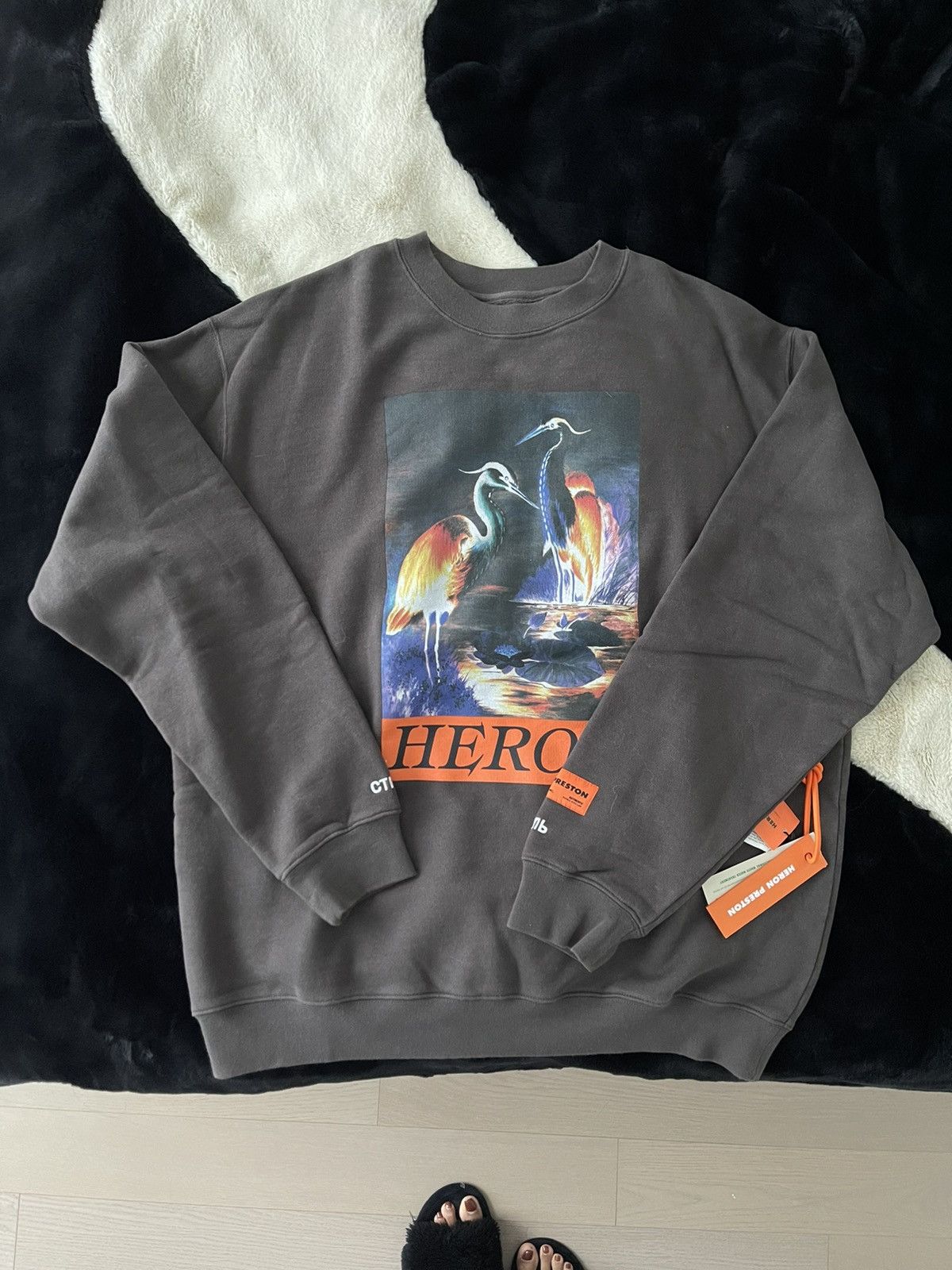 Heron Preston Crewneck Os heron times onyx dark orang heron Preston Size US XL / EU 56 / 4 - 1 Thumbnail