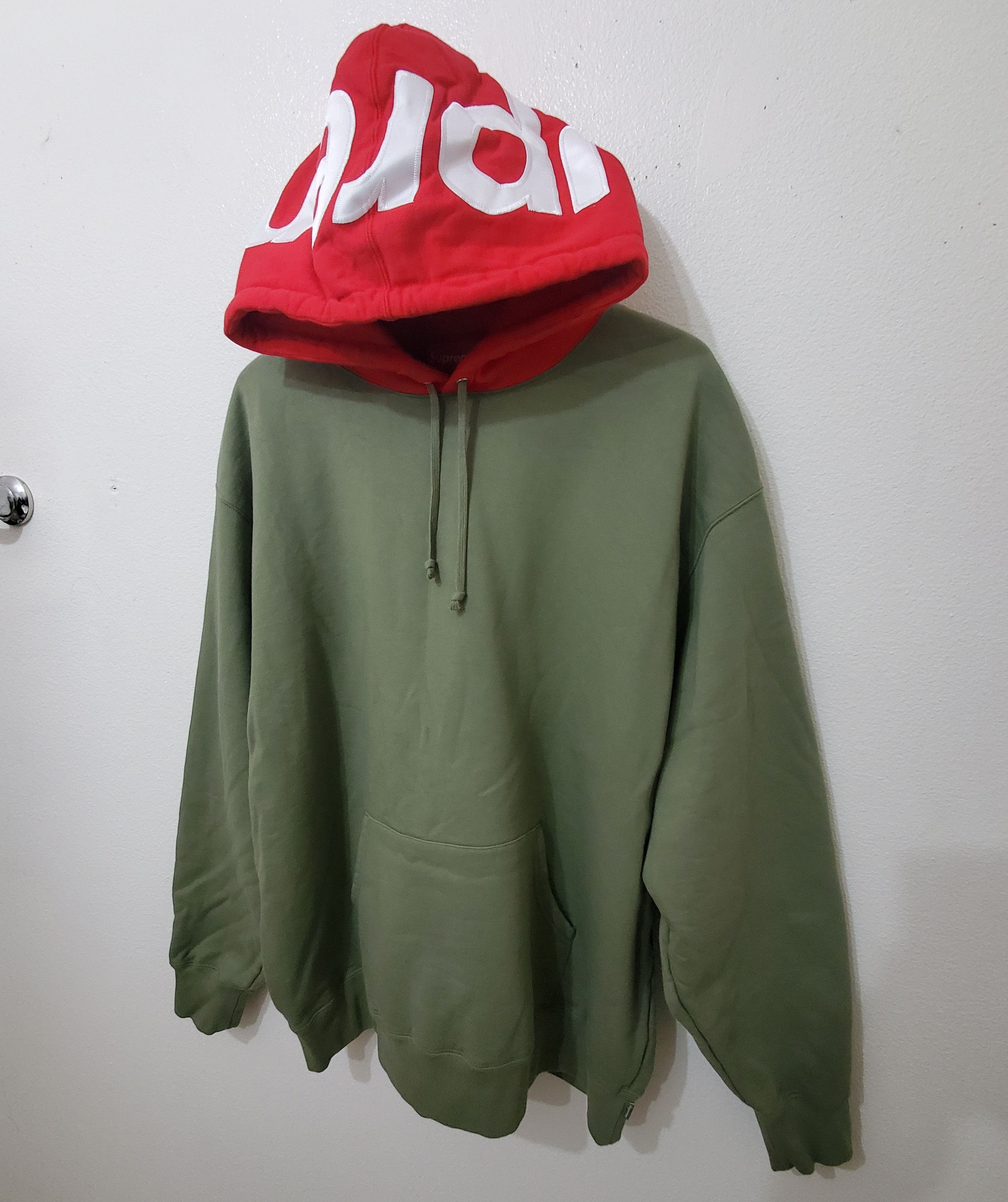 Made In Usa × Supreme × Vintage Supreme contrast hooded sweatshirt  