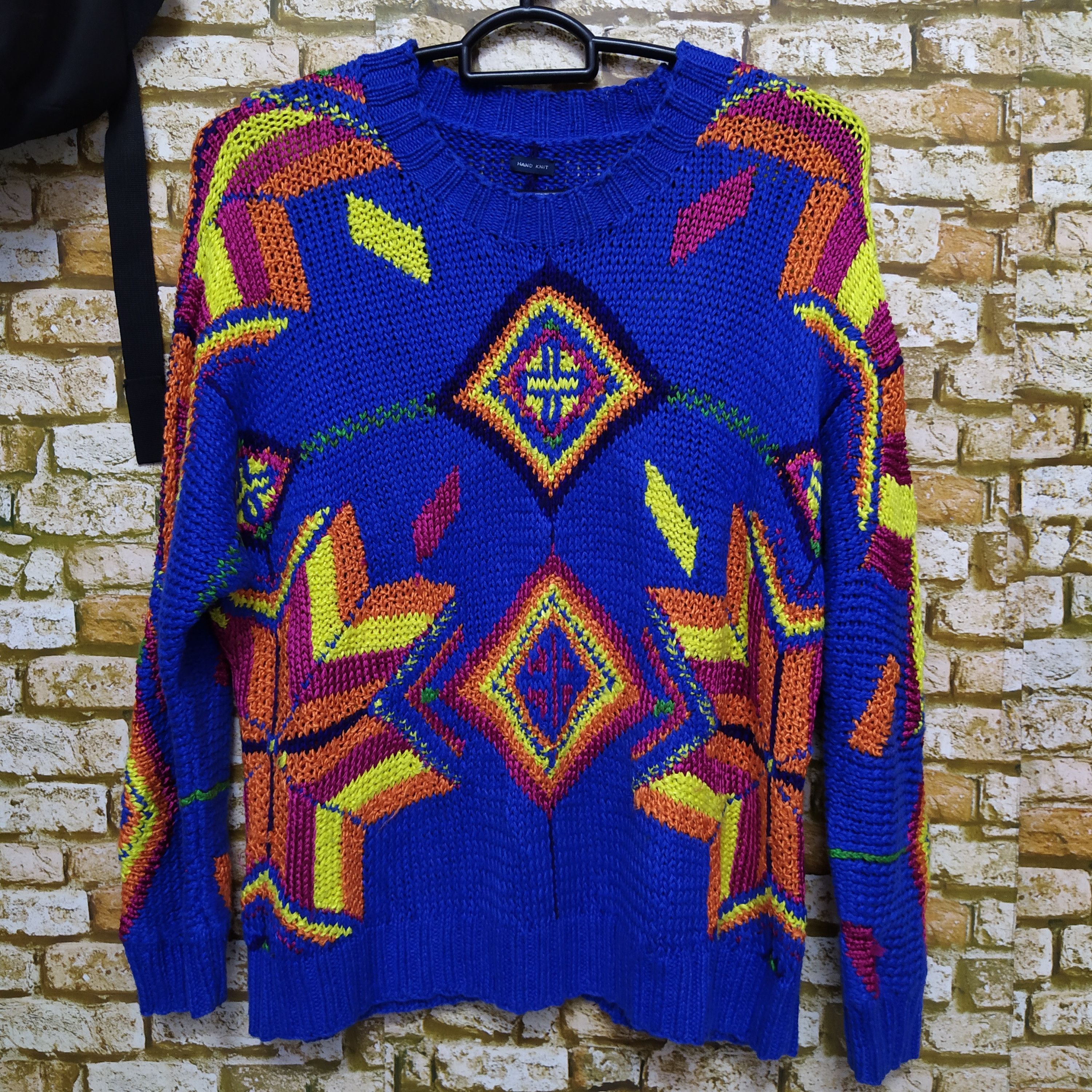 Ralph Lauren × Vintage 90s RALPH LAUREN KNITWEAR HAND-KNIT (B999) Size US M / EU 48-50 / 2 - 1 Thumbnail