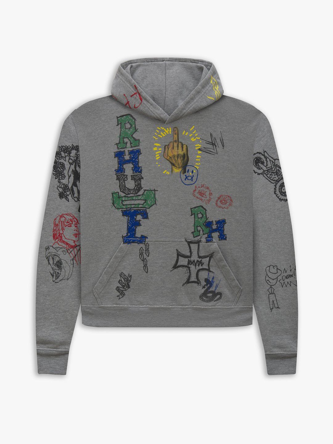 Rhude doodle hoodie sale