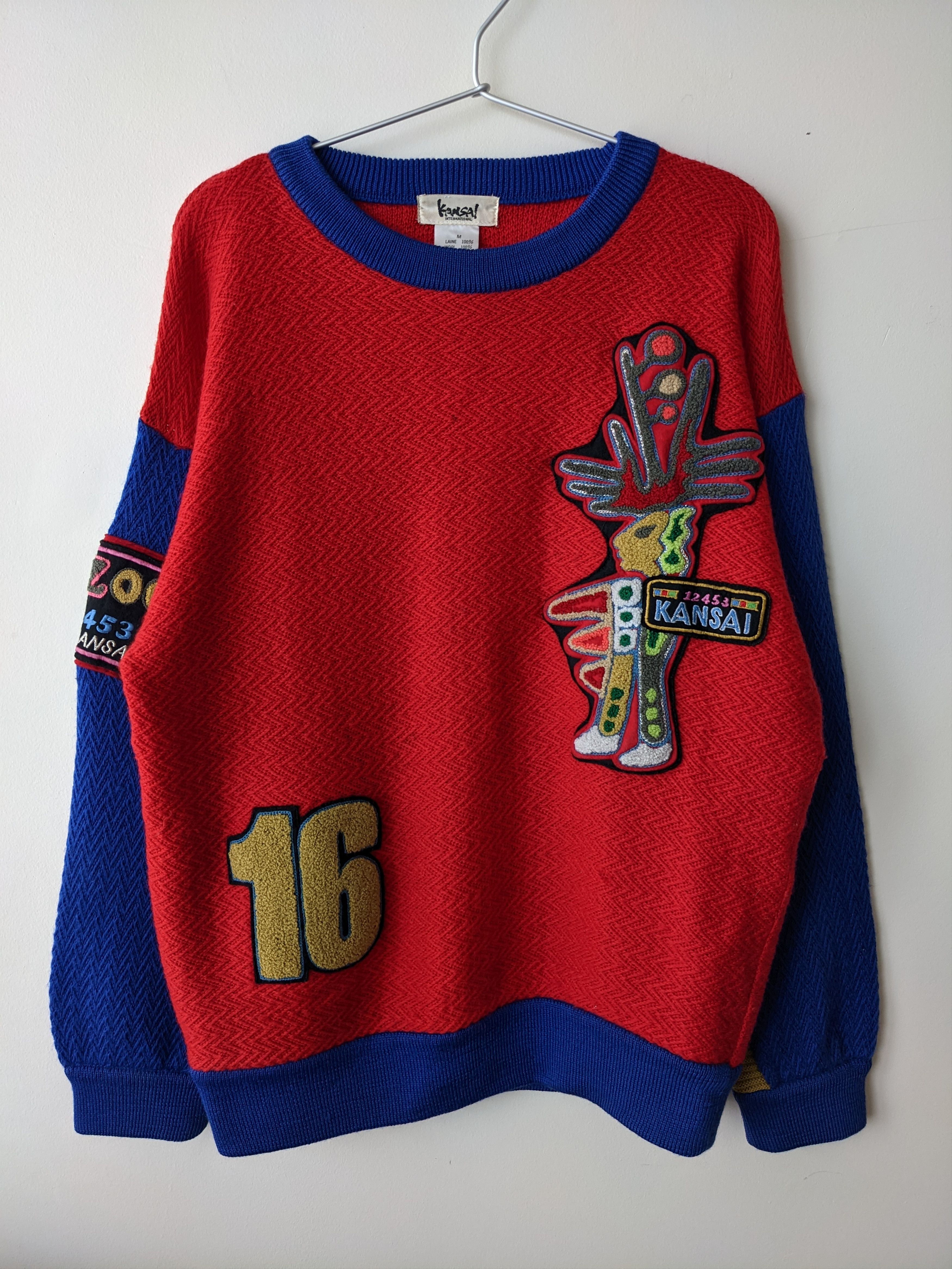 Kansai Yamamoto *RARE* KANSAI YAMAMOTO PATCH SWEATER Size US M / EU 48-50 / 2 - 1 Thumbnail