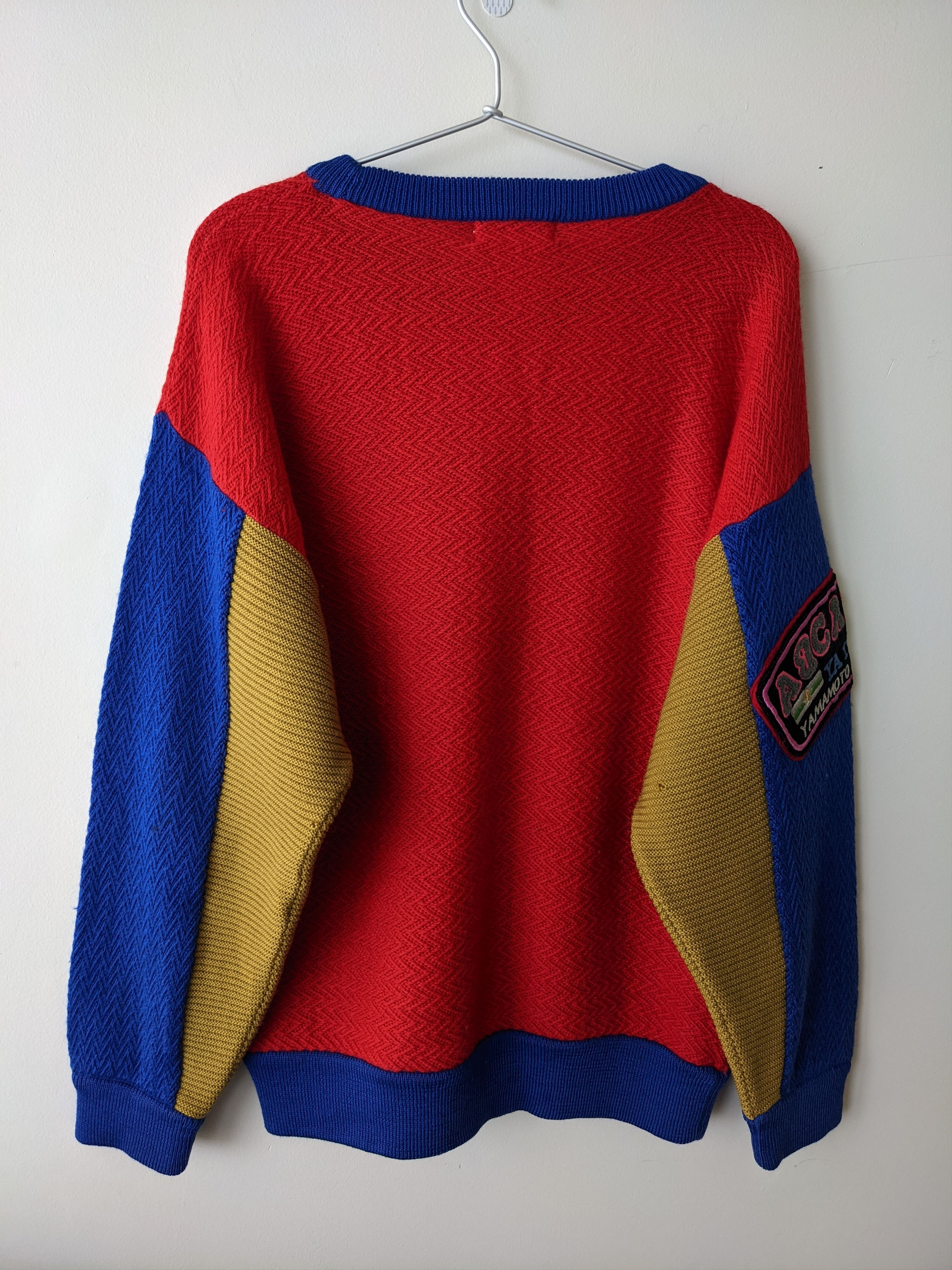 Kansai Yamamoto *RARE* KANSAI YAMAMOTO PATCH SWEATER Size US M / EU 48-50 / 2 - 2 Thumbnail