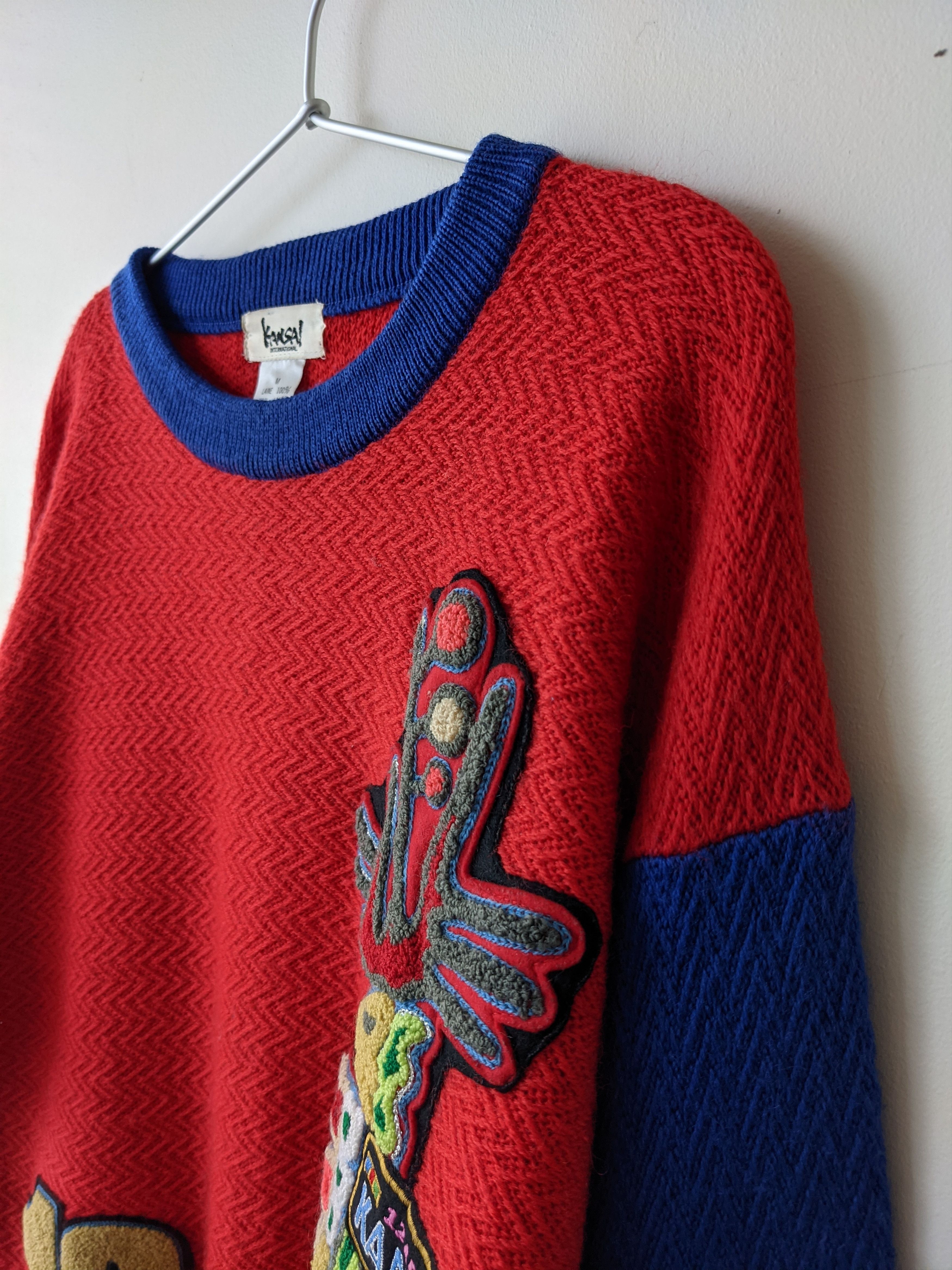 Kansai Yamamoto *RARE* KANSAI YAMAMOTO PATCH SWEATER Size US M / EU 48-50 / 2 - 3 Thumbnail