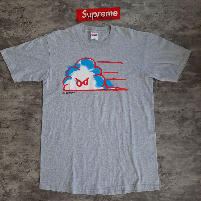 品数豊富！ OLD 2003年 SUPREME L GRAY TEE CLOUDY MR. Tシャツ