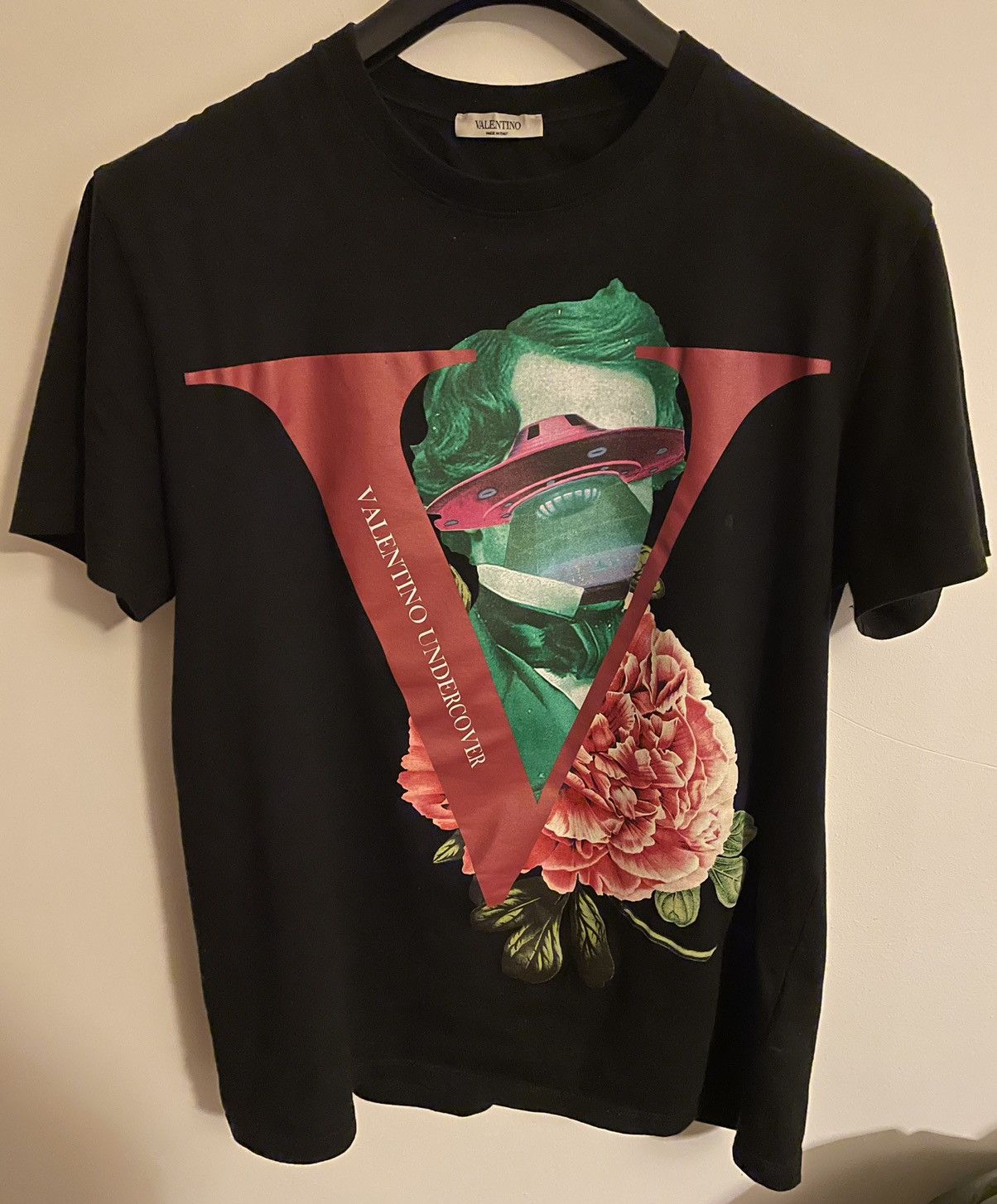 Undercover VALENTINO X UNDERCOVER V FACE ROSE T-SHIRT | Grailed