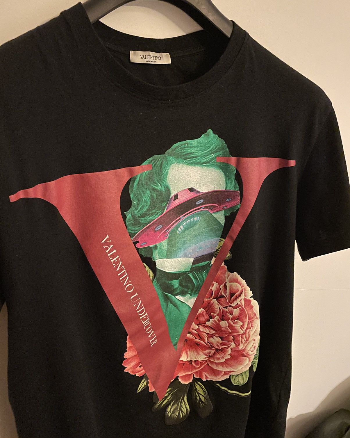 Undercover VALENTINO X UNDERCOVER V FACE ROSE T-SHIRT | Grailed