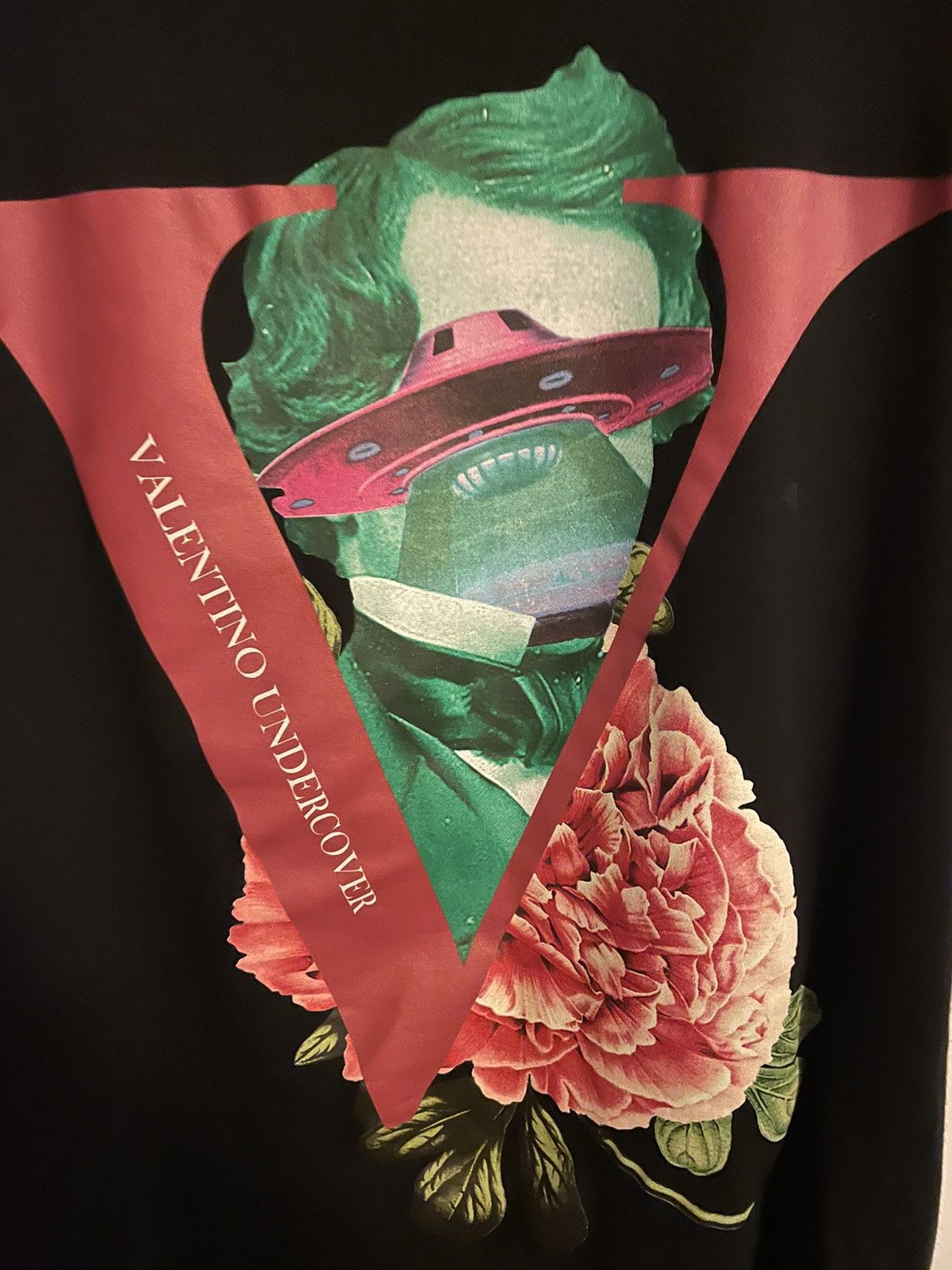 Undercover × Valentino VALENTINO X UNDERCOVER V FACE ROSE T-SHIRT | Grailed