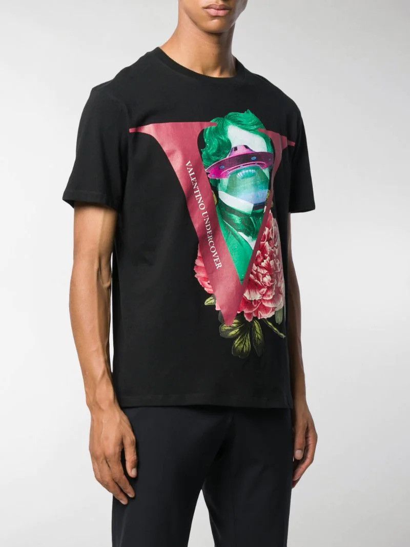 Undercover × Valentino VALENTINO X UNDERCOVER V FACE ROSE T-SHIRT | Grailed