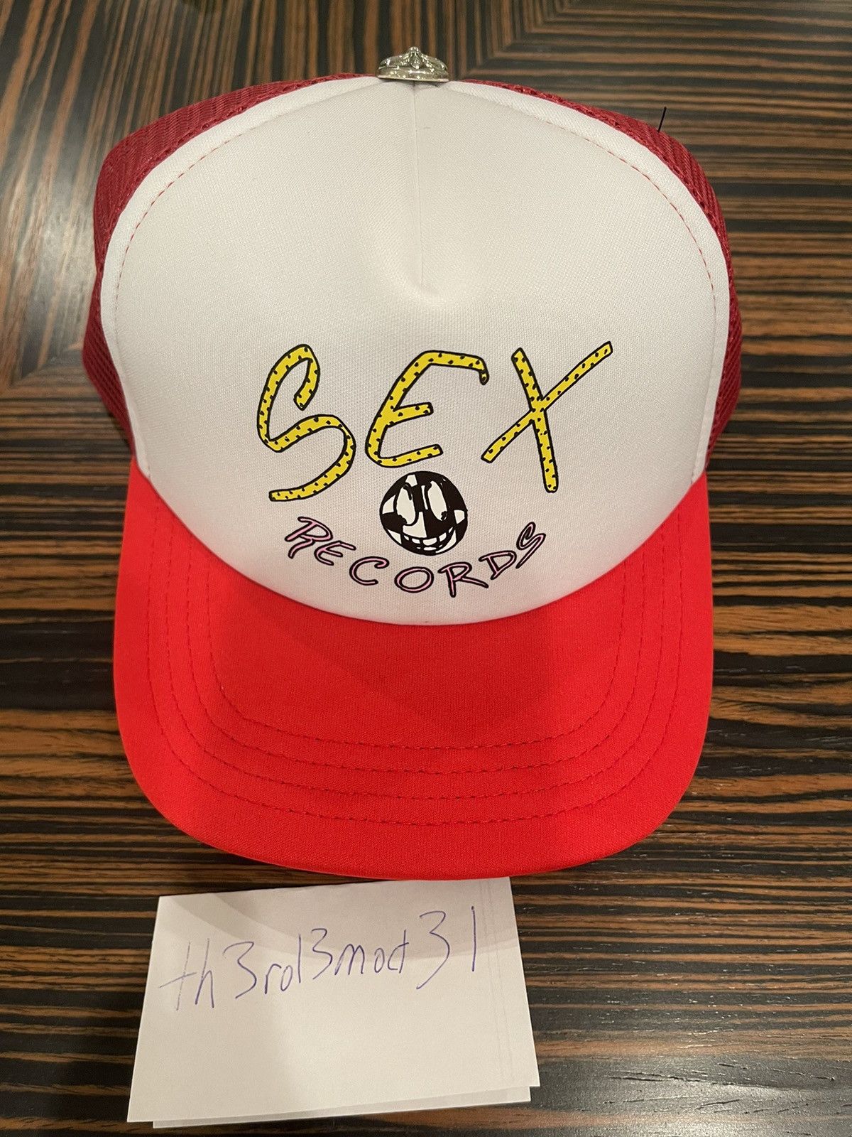 Chrome Hearts CHROME HEARTS SEX RECORDS MATTYBOY TRUCKER HAT KING TACO |  Grailed