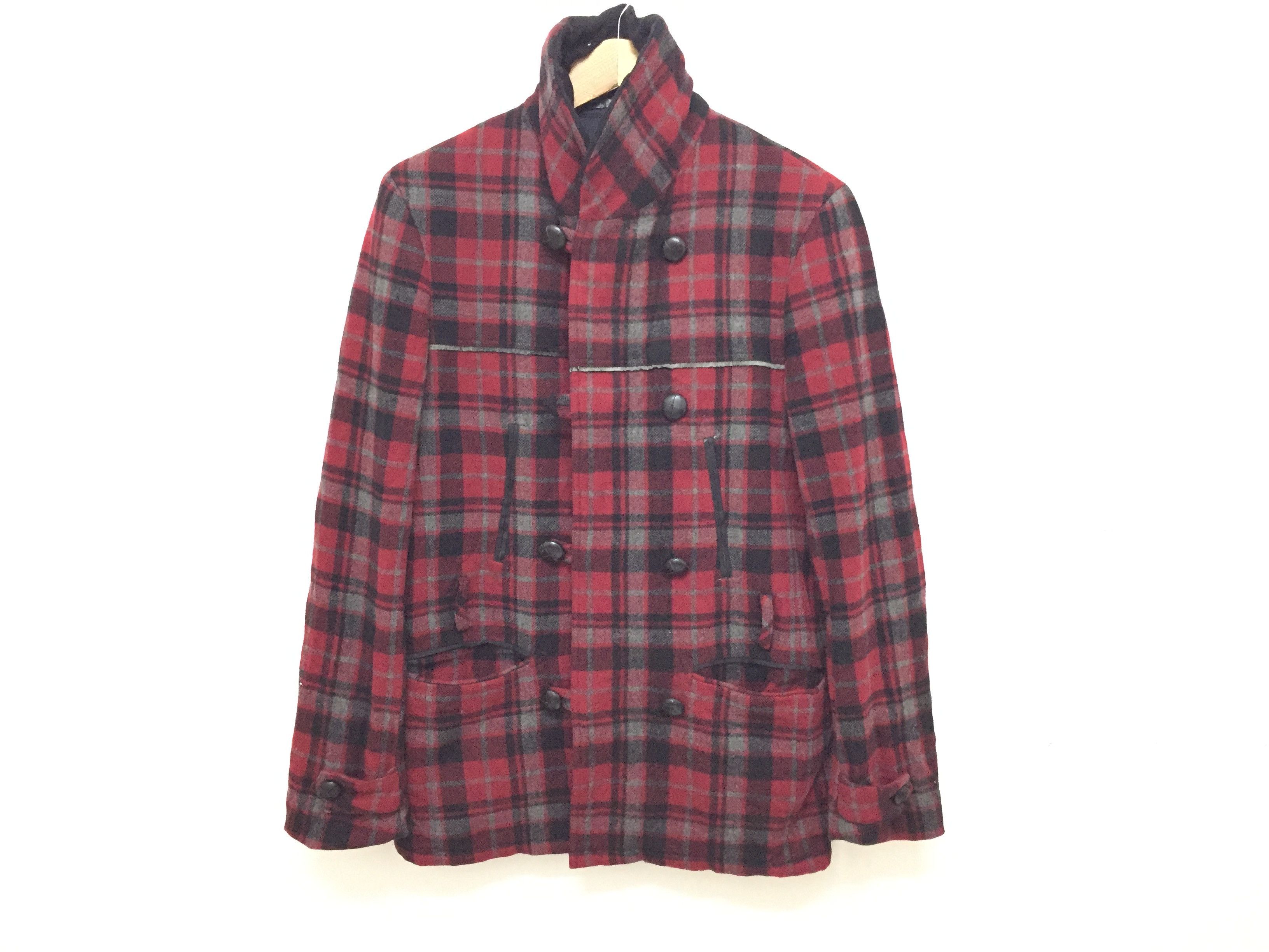 Kris Van Assche Kris Van Assche Tartan Asymmetrical Wool Jacket Dior Size US M / EU 48-50 / 2 - 1 Thumbnail