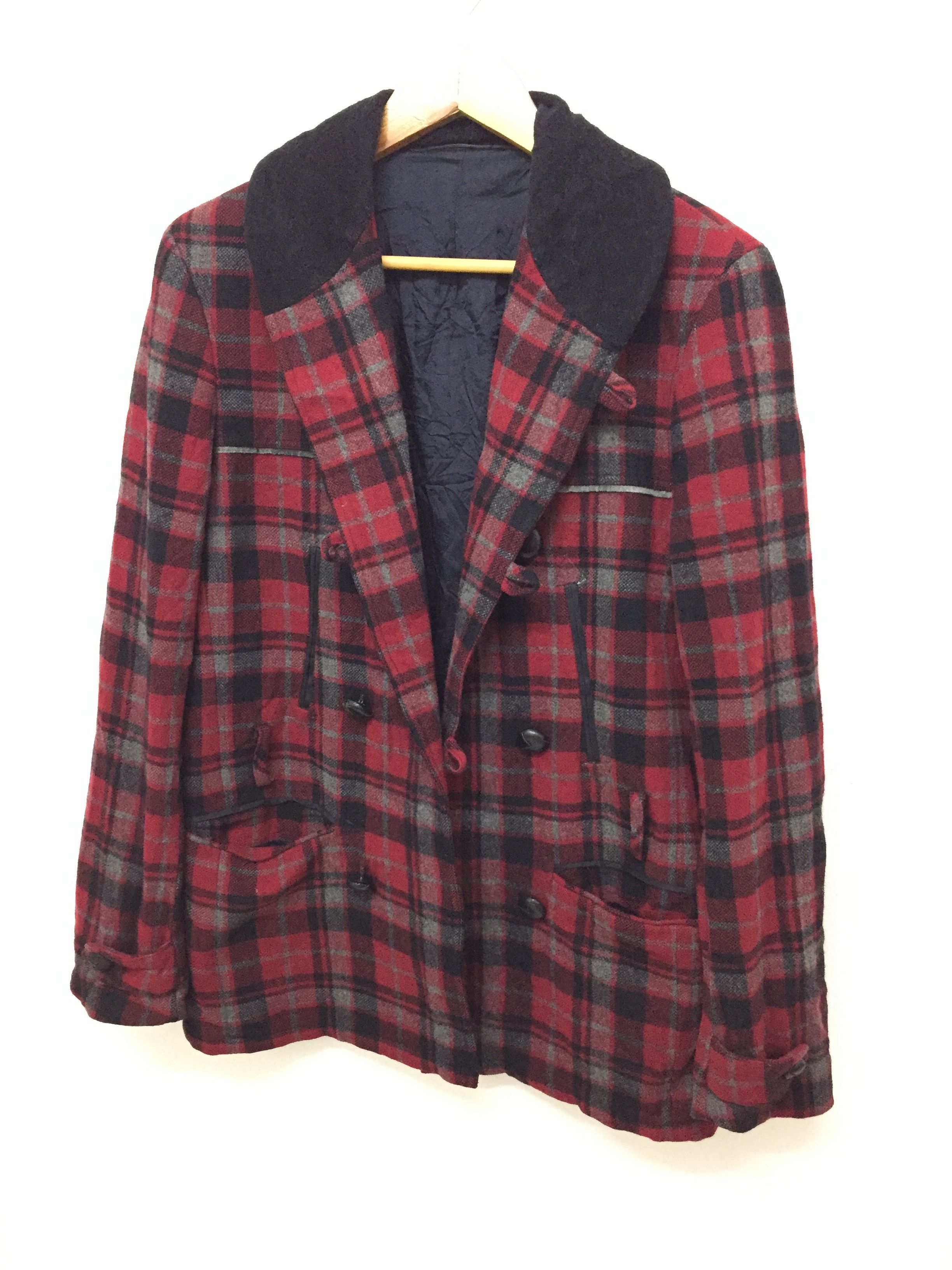 Kris Van Assche Kris Van Assche Tartan Asymmetrical Wool Jacket Dior Size US M / EU 48-50 / 2 - 5 Thumbnail