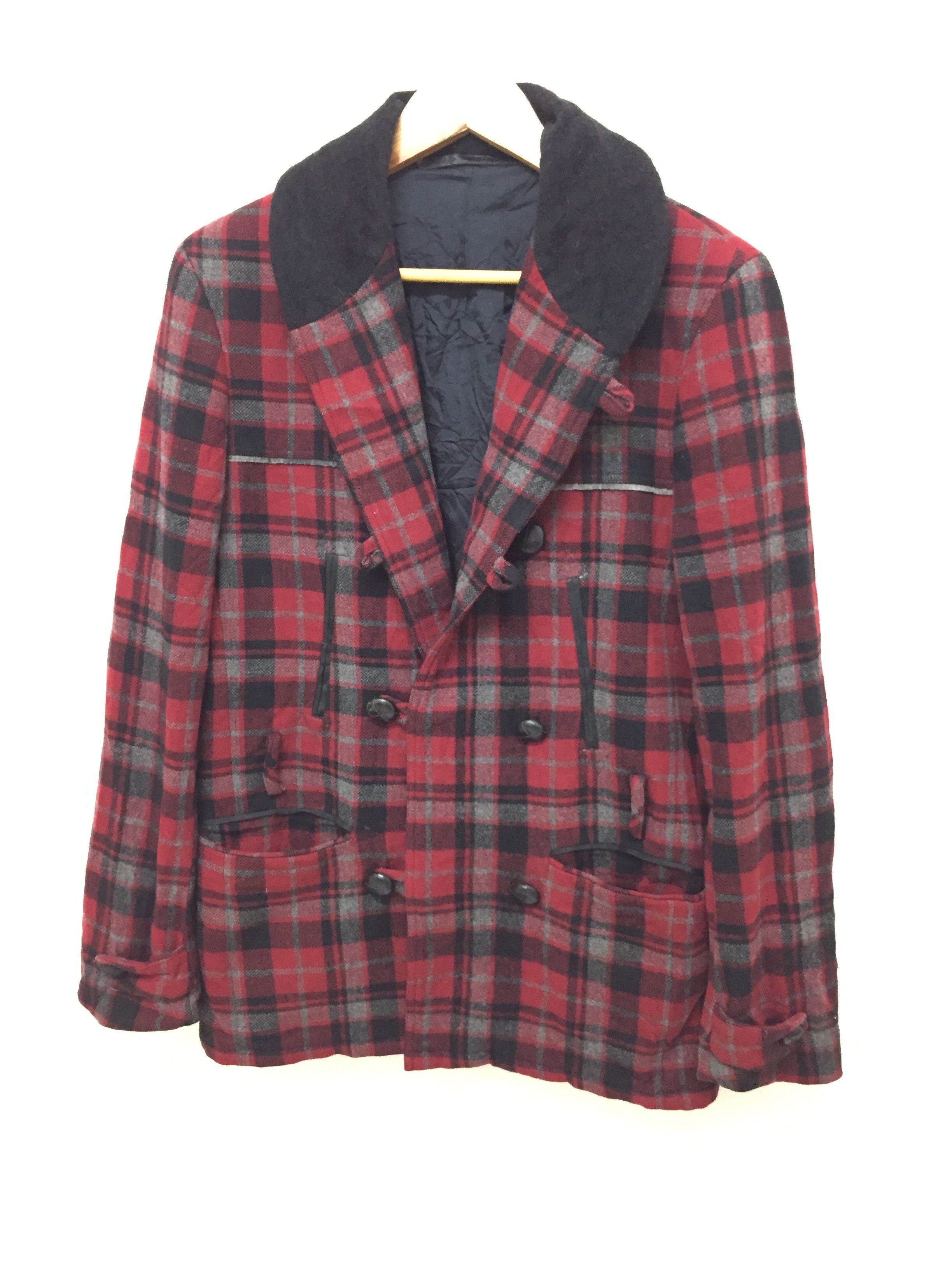 Kris Van Assche Kris Van Assche Tartan Asymmetrical Wool Jacket Dior Size US M / EU 48-50 / 2 - 3 Thumbnail