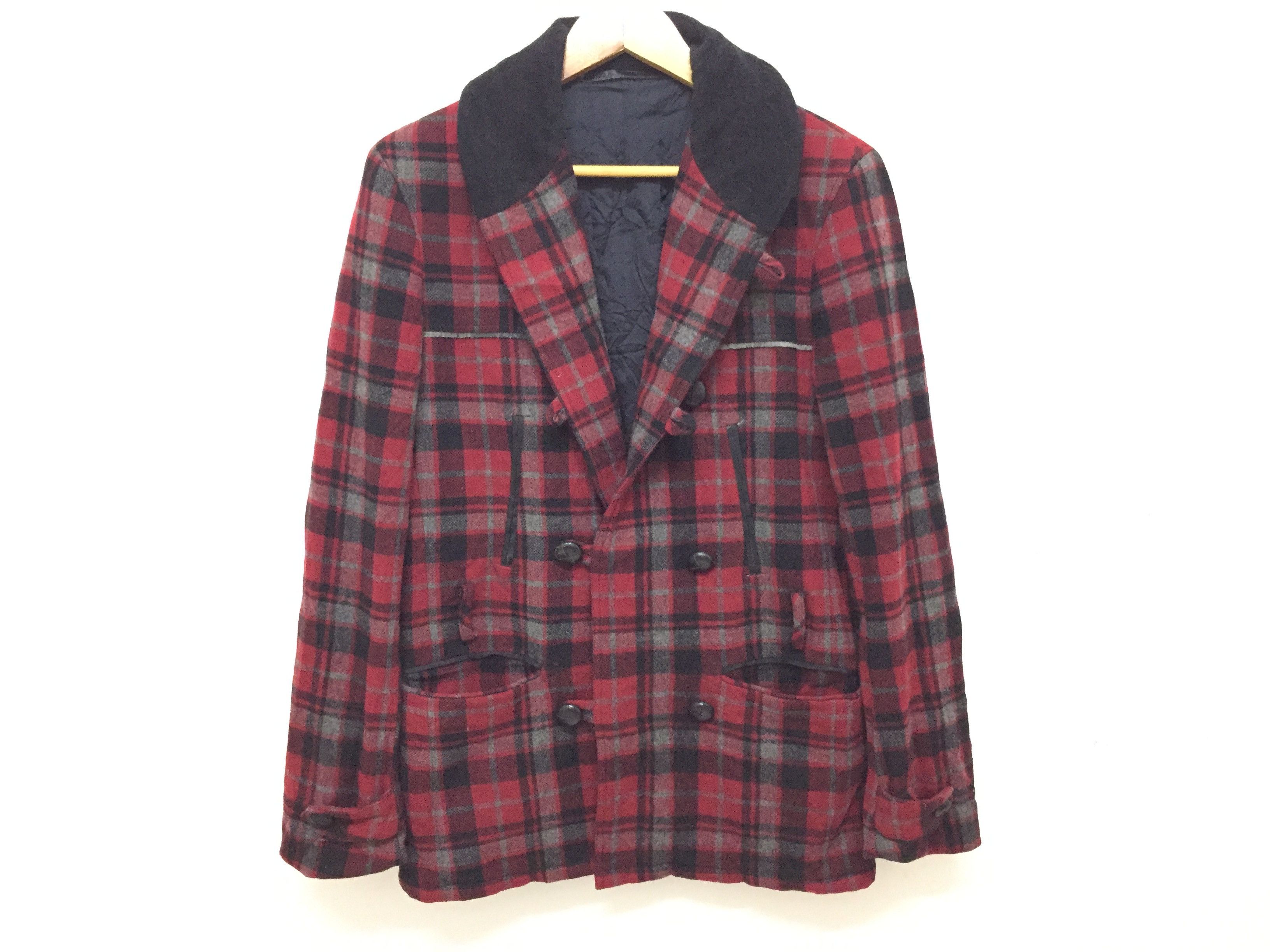Kris Van Assche Kris Van Assche Tartan Asymmetrical Wool Jacket Dior Size US M / EU 48-50 / 2 - 4 Thumbnail