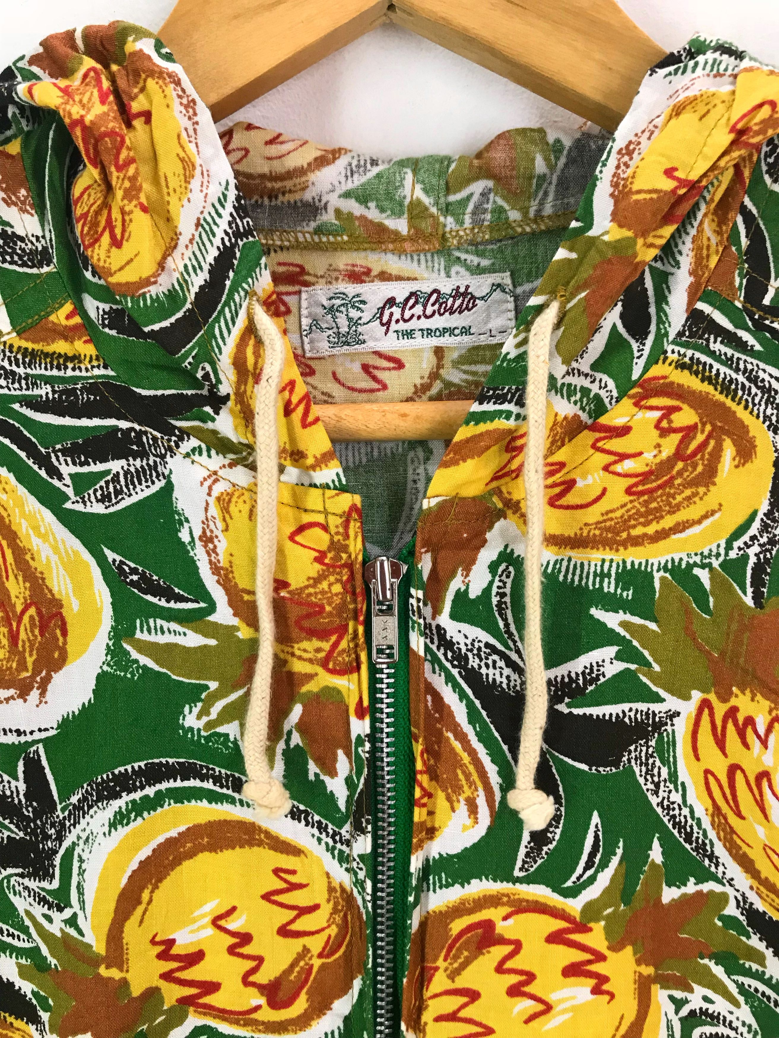 Vintage Vintage G.C.Cotta All Over Print Tropical Jacket Size US L / EU 52-54 / 3 - 4 Thumbnail